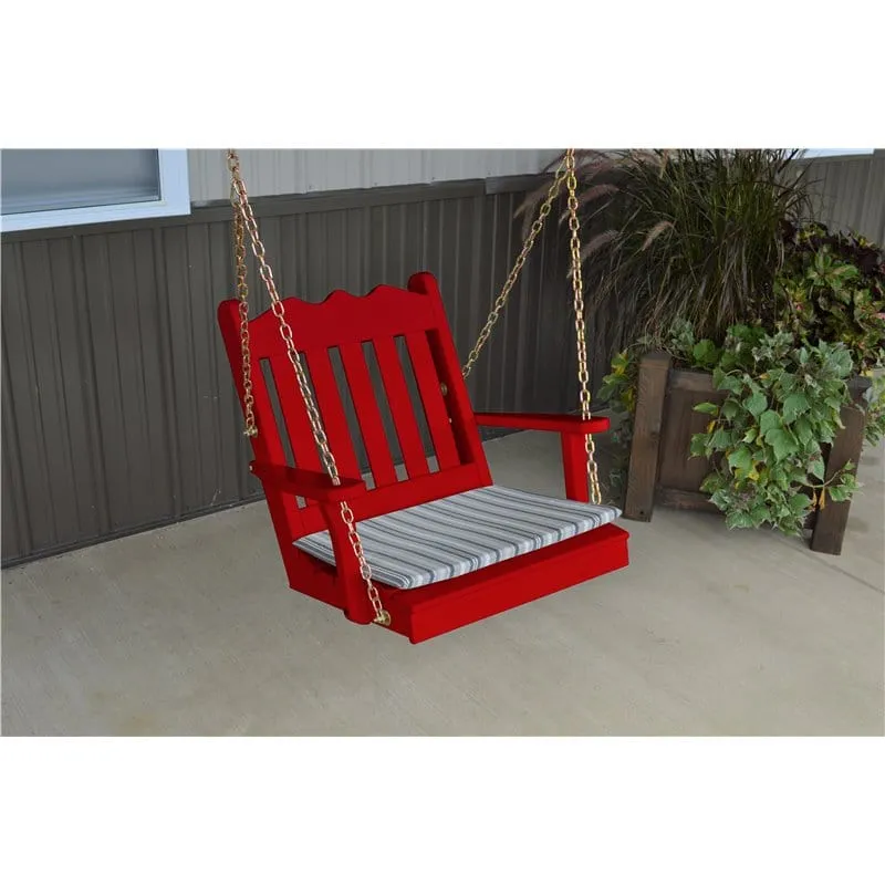 2′ Pine Royal English Porch Swing-Unfinished, Painted, or Stained