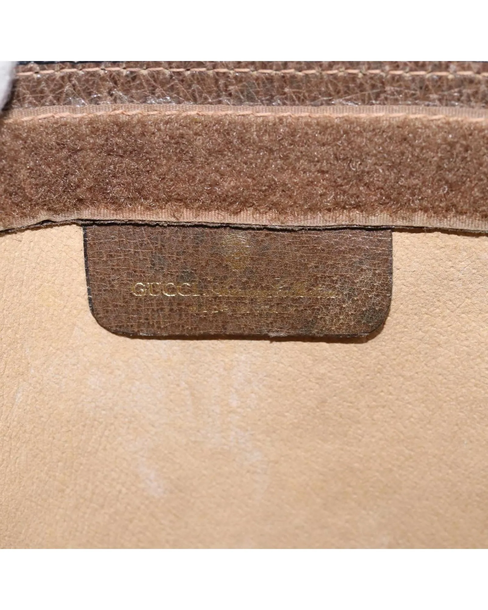Beige and Red GG Supreme Clutch Bag with Web Design - Italian Made