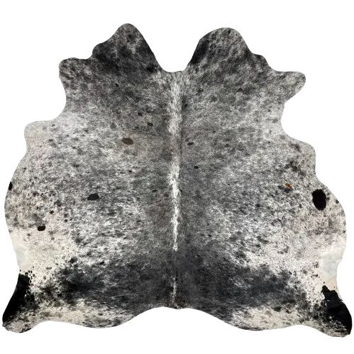 Black and White Speckled Brazilian Cowhide - 6'3" x 6'6" (BRSP2830)
