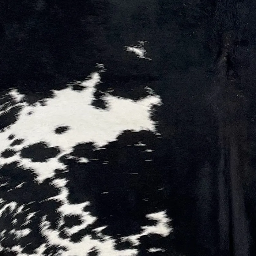 Black and White Speckled Brazilian Cowhide - 7'5" x 6'2" (BRSP2834)