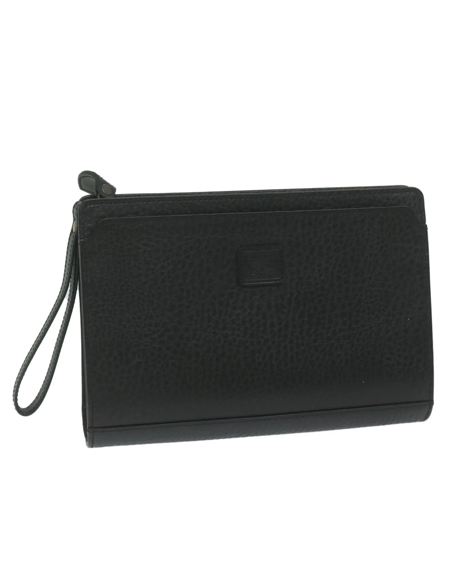 Black Leather Clutch Bag - Burberrys