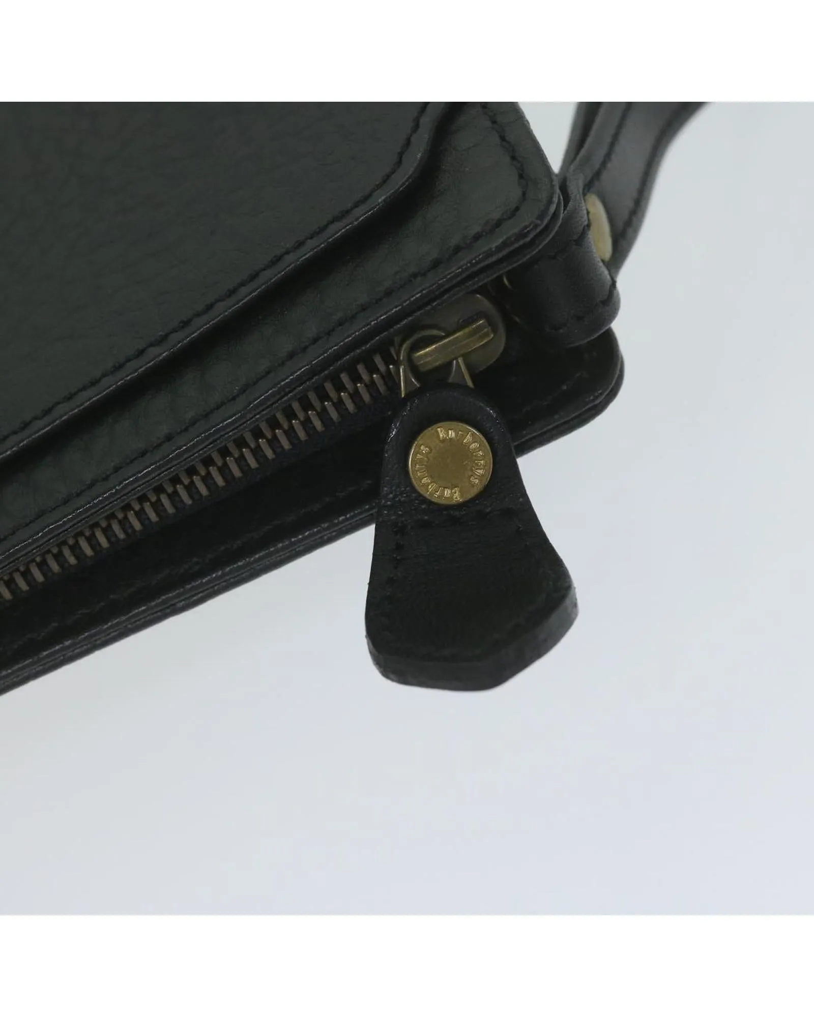 Black Leather Clutch Bag - Burberrys