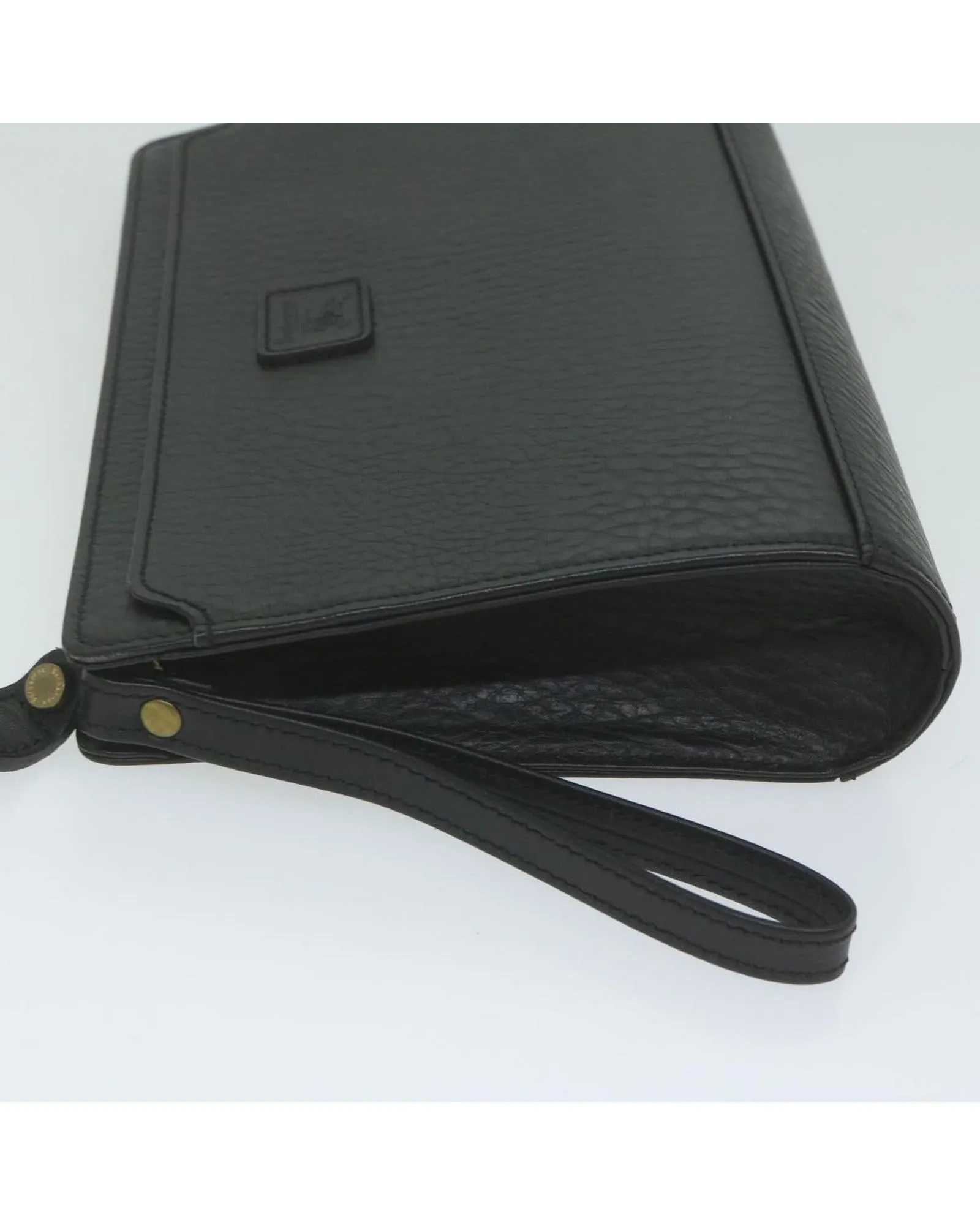 Black Leather Clutch Bag - Burberrys