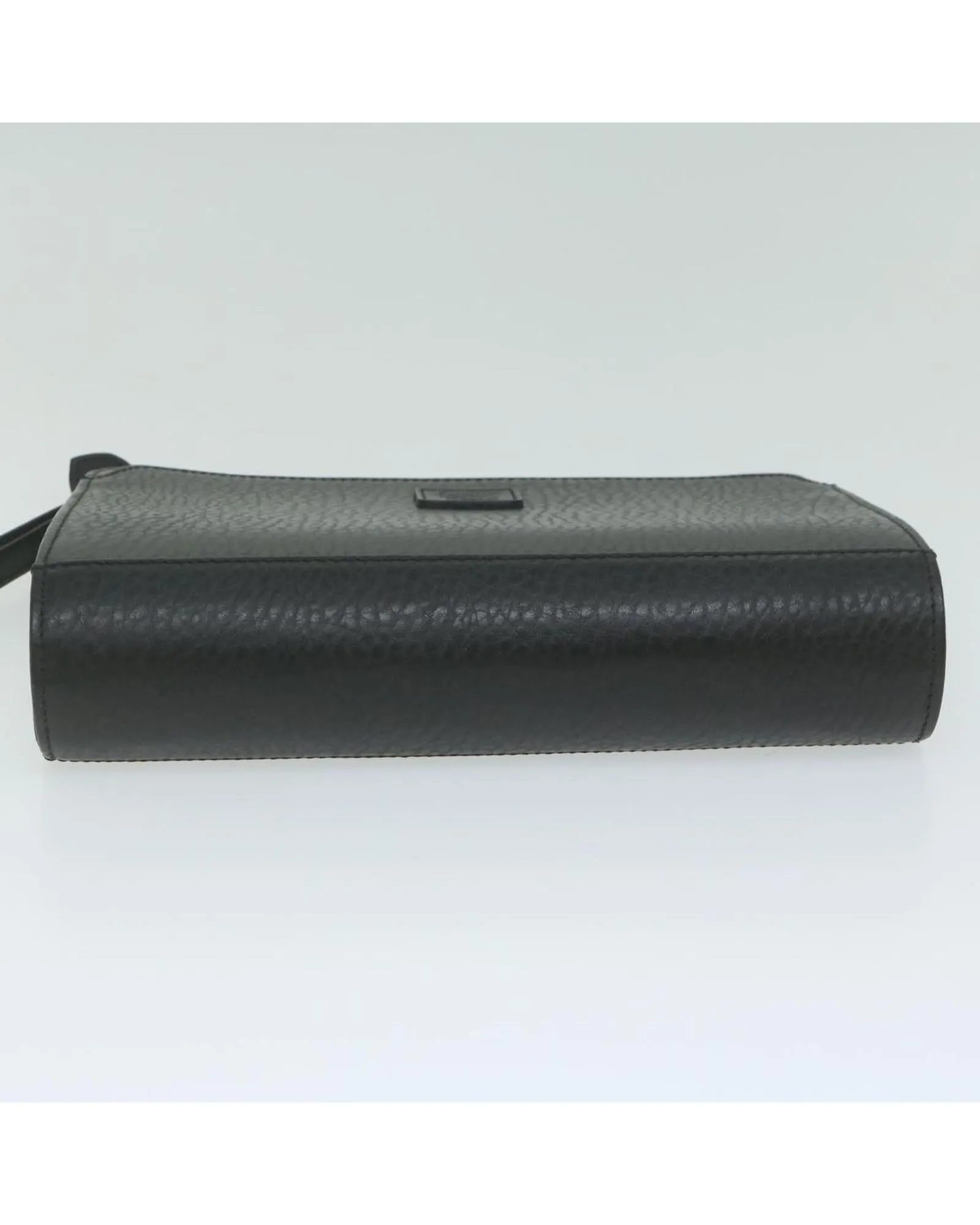 Black Leather Clutch Bag - Burberrys