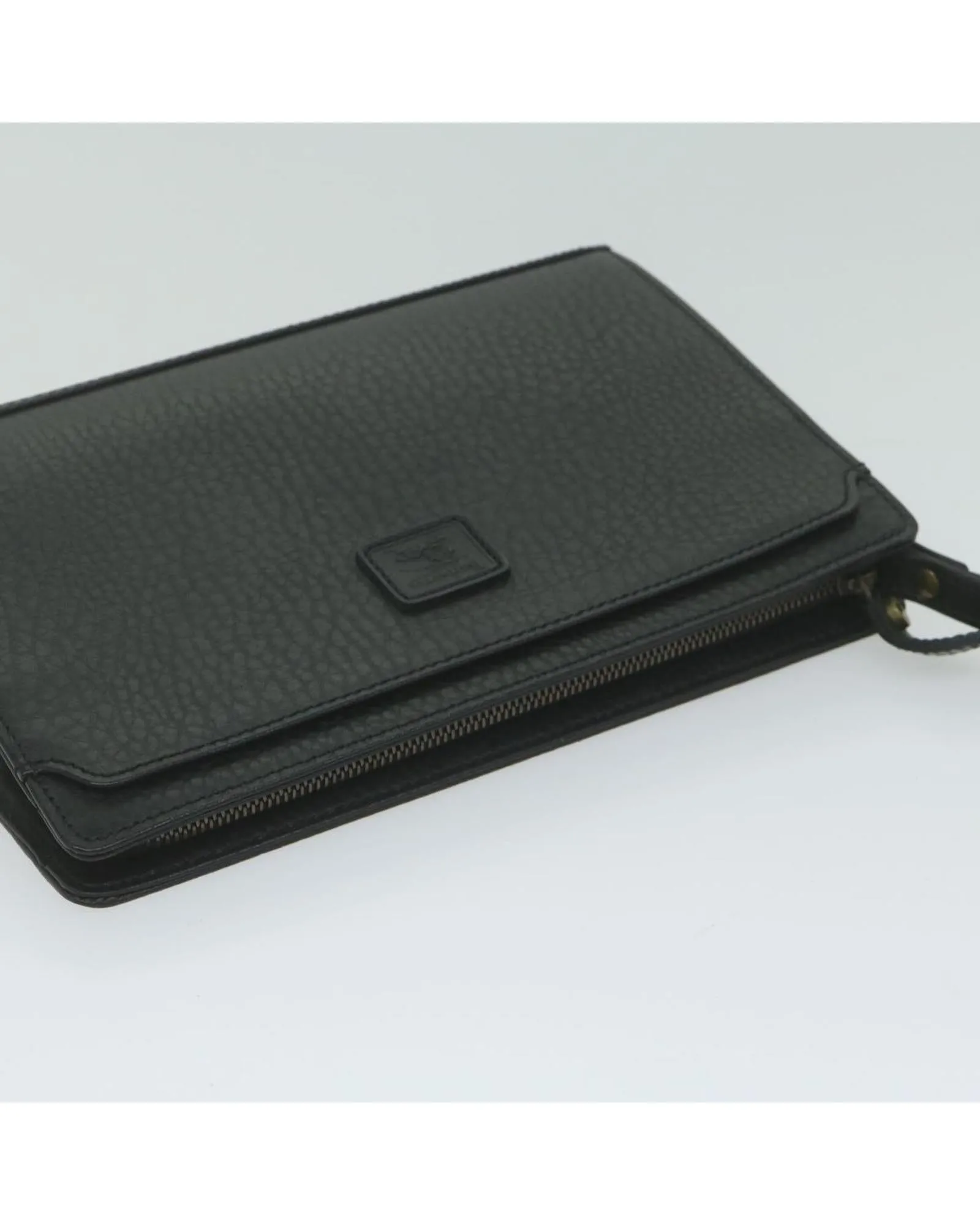 Black Leather Clutch Bag - Burberrys