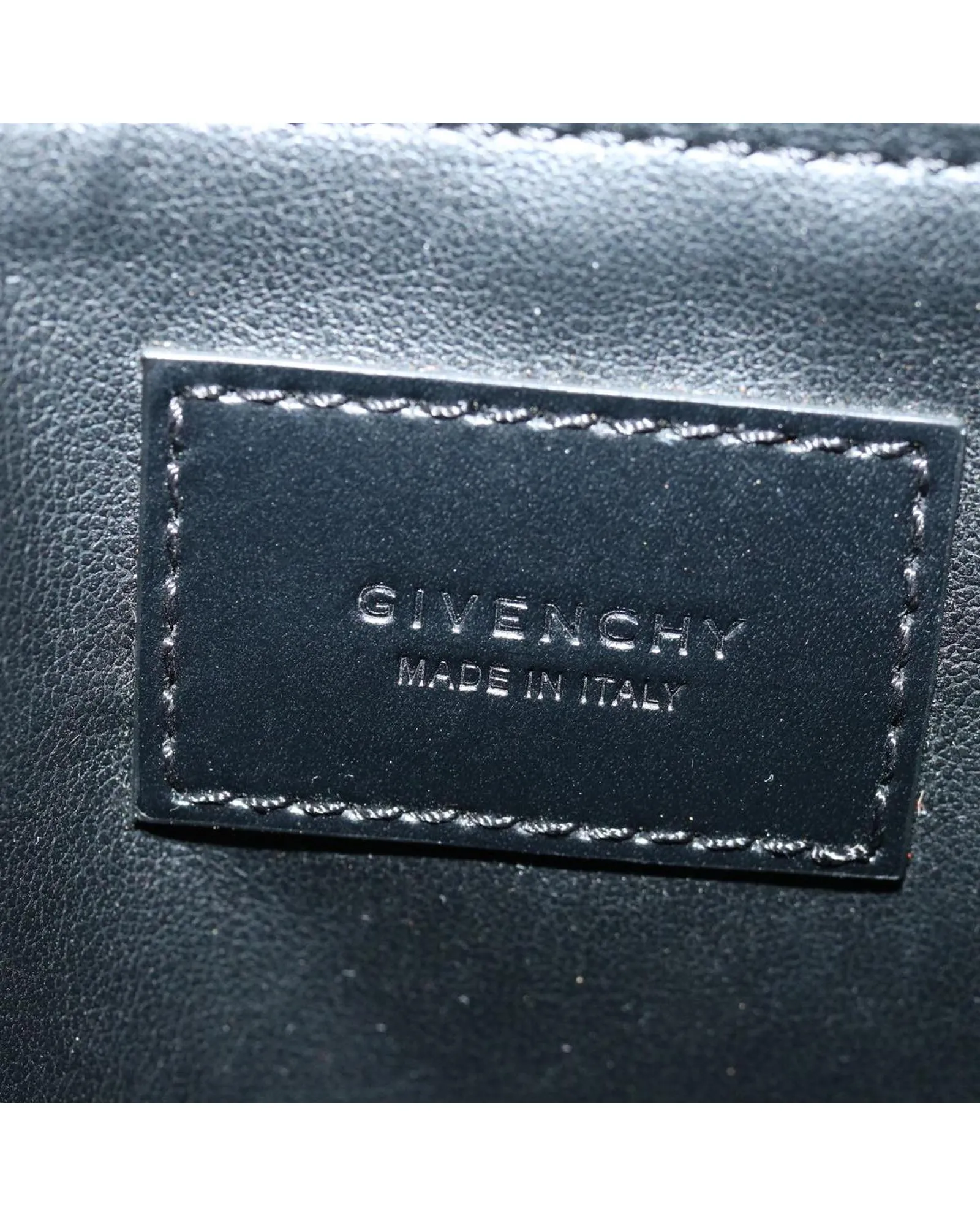 Black Leather Clutch Bag with Accessories - Made in Italy