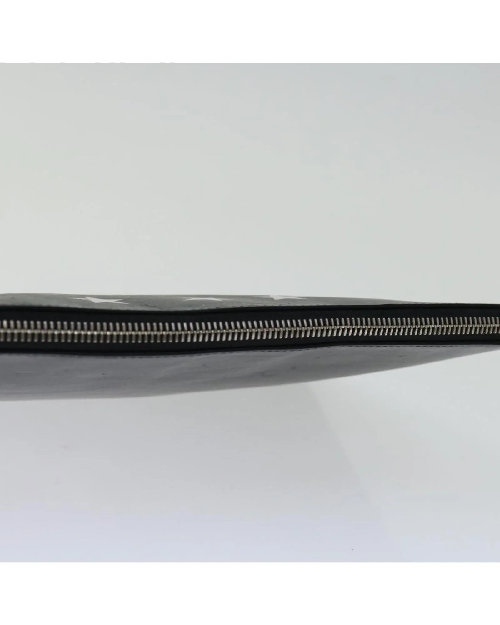 Black Leather Clutch Bag with Accessories - Made in Italy