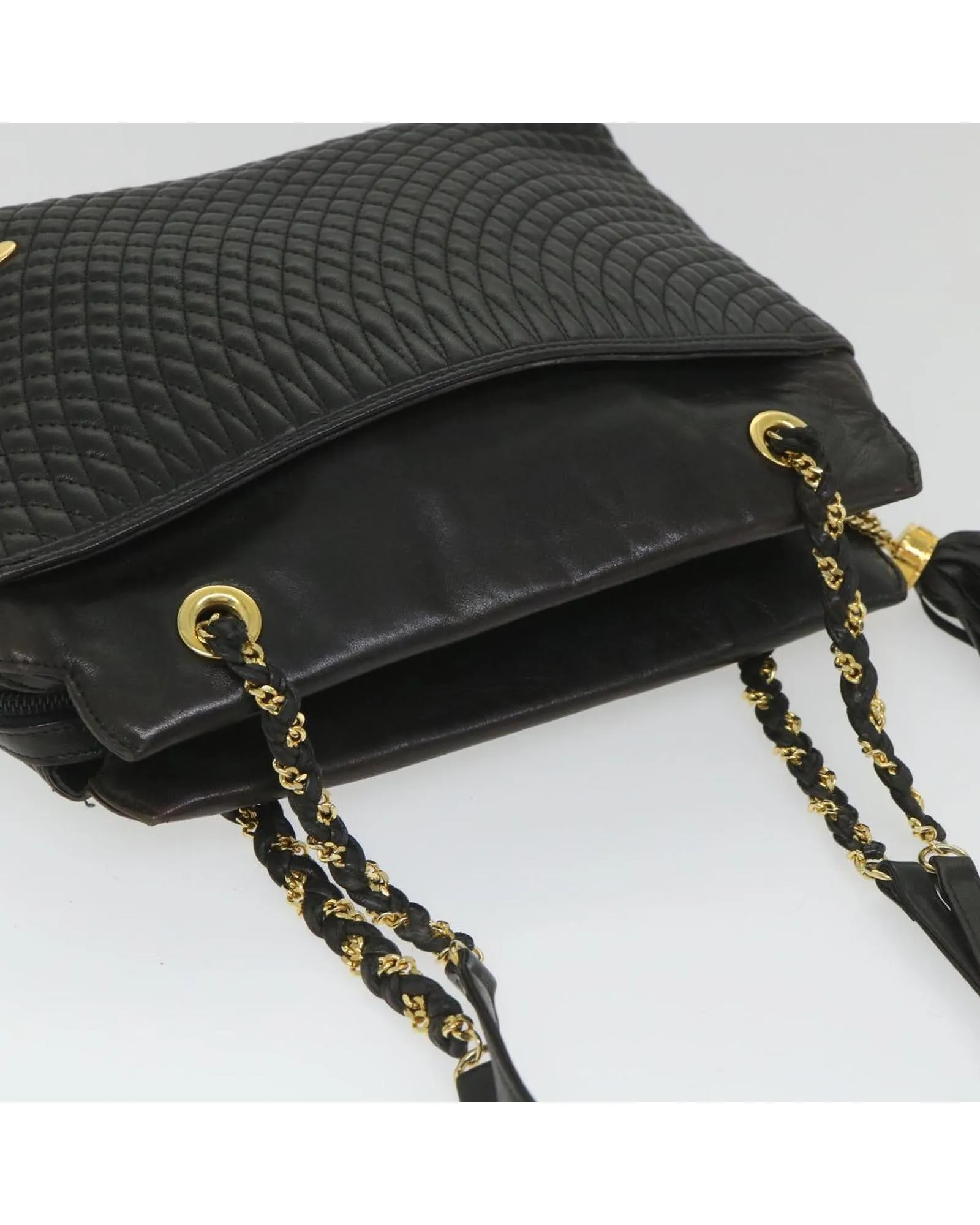 Black Quilted Leather Shoulder Bag