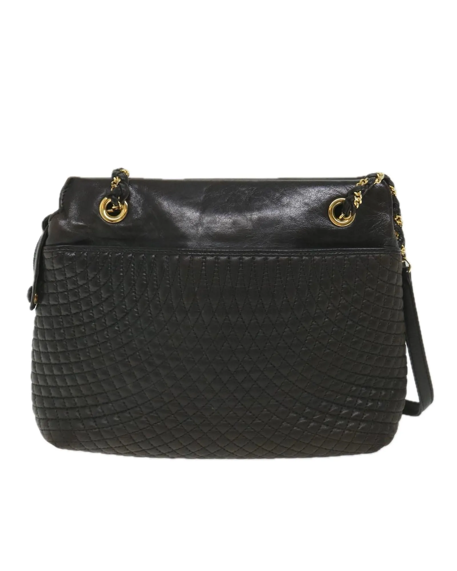 Black Quilted Leather Shoulder Bag