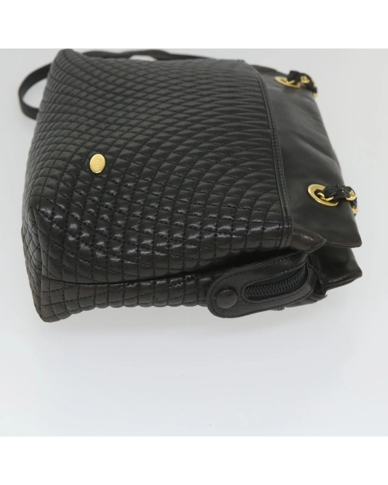 Black Quilted Leather Shoulder Bag
