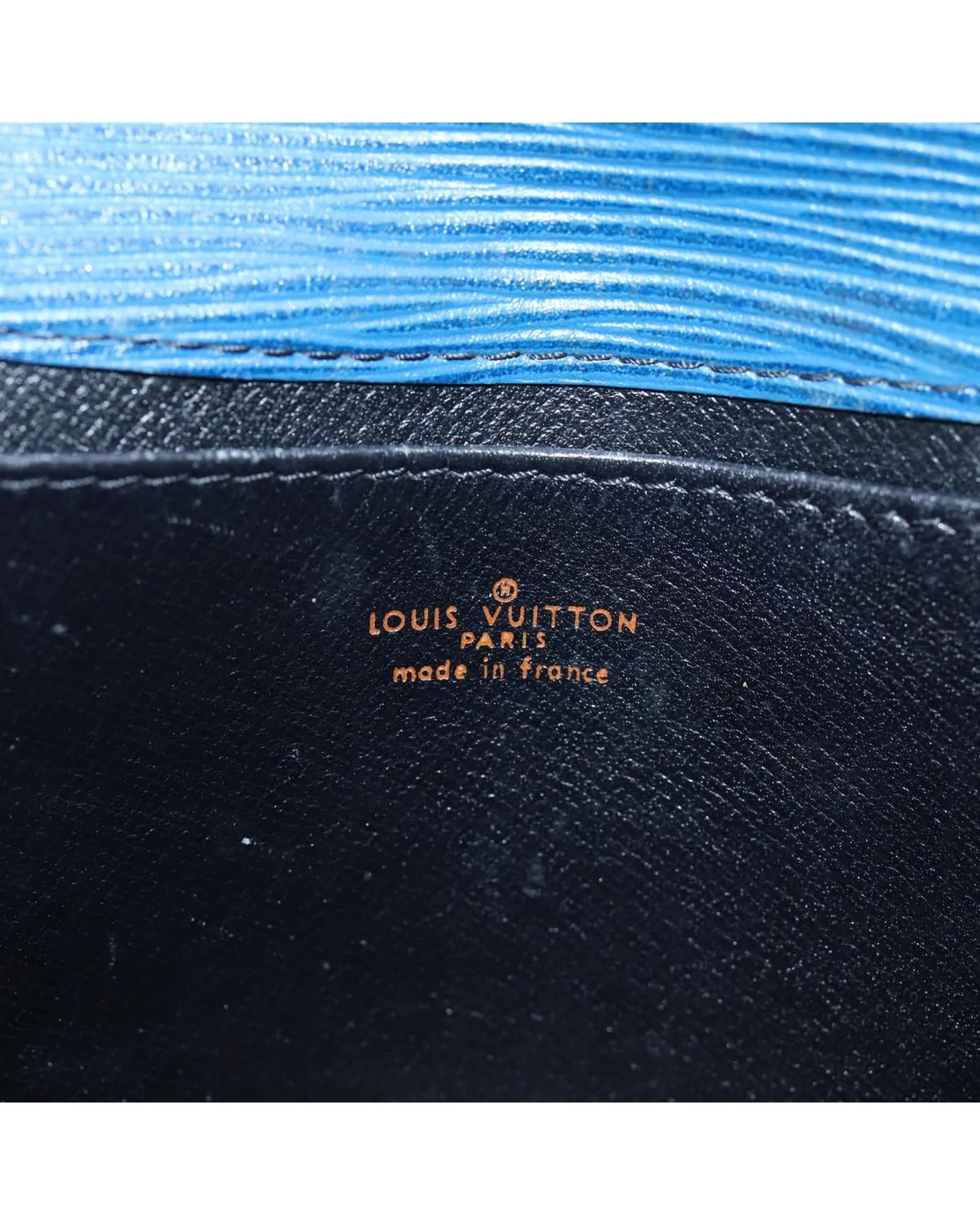 Blue Epi Leather Art Deco Clutch Bag - Authentic LV