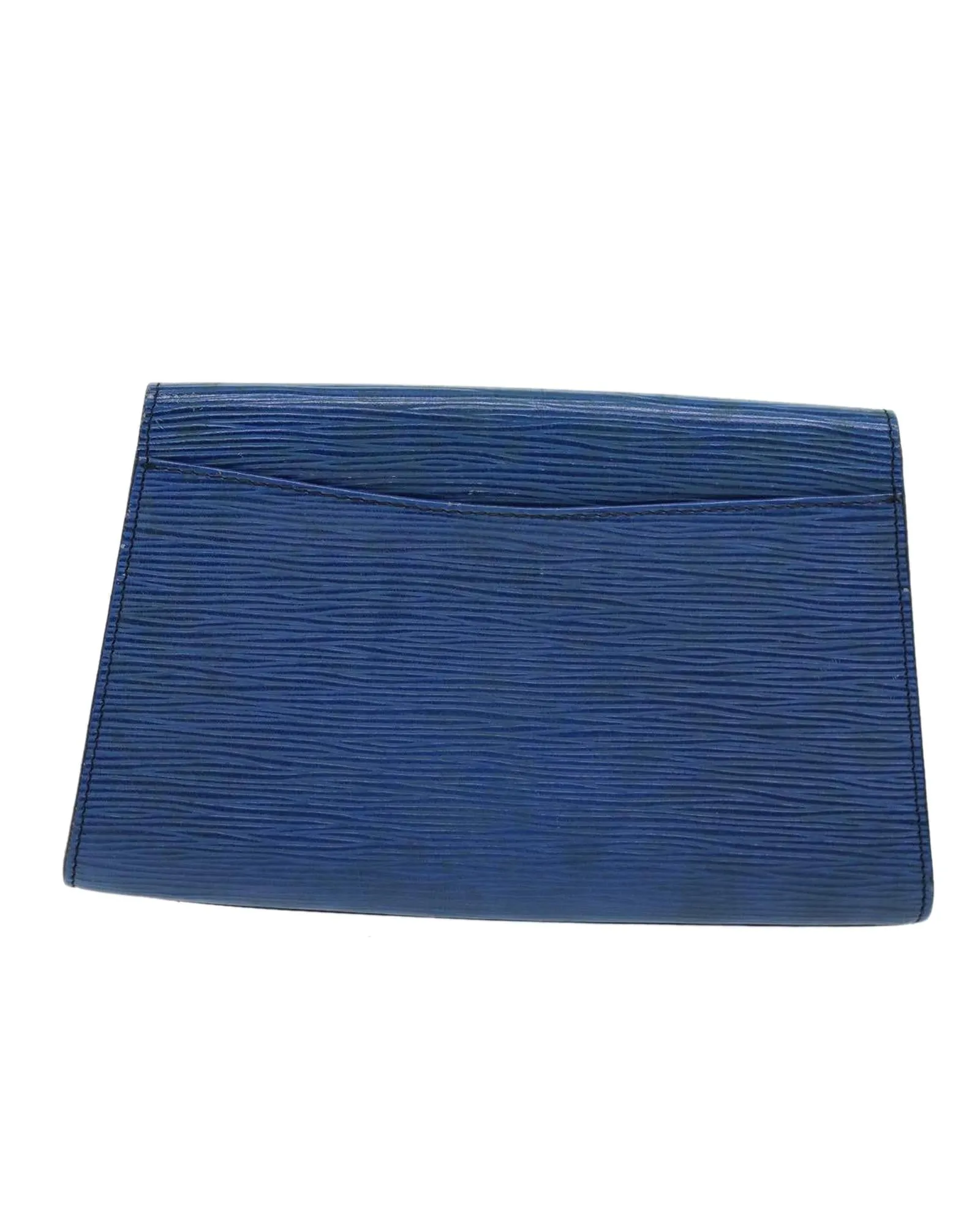 Blue Epi Leather Art Deco Clutch Bag - Authentic LV
