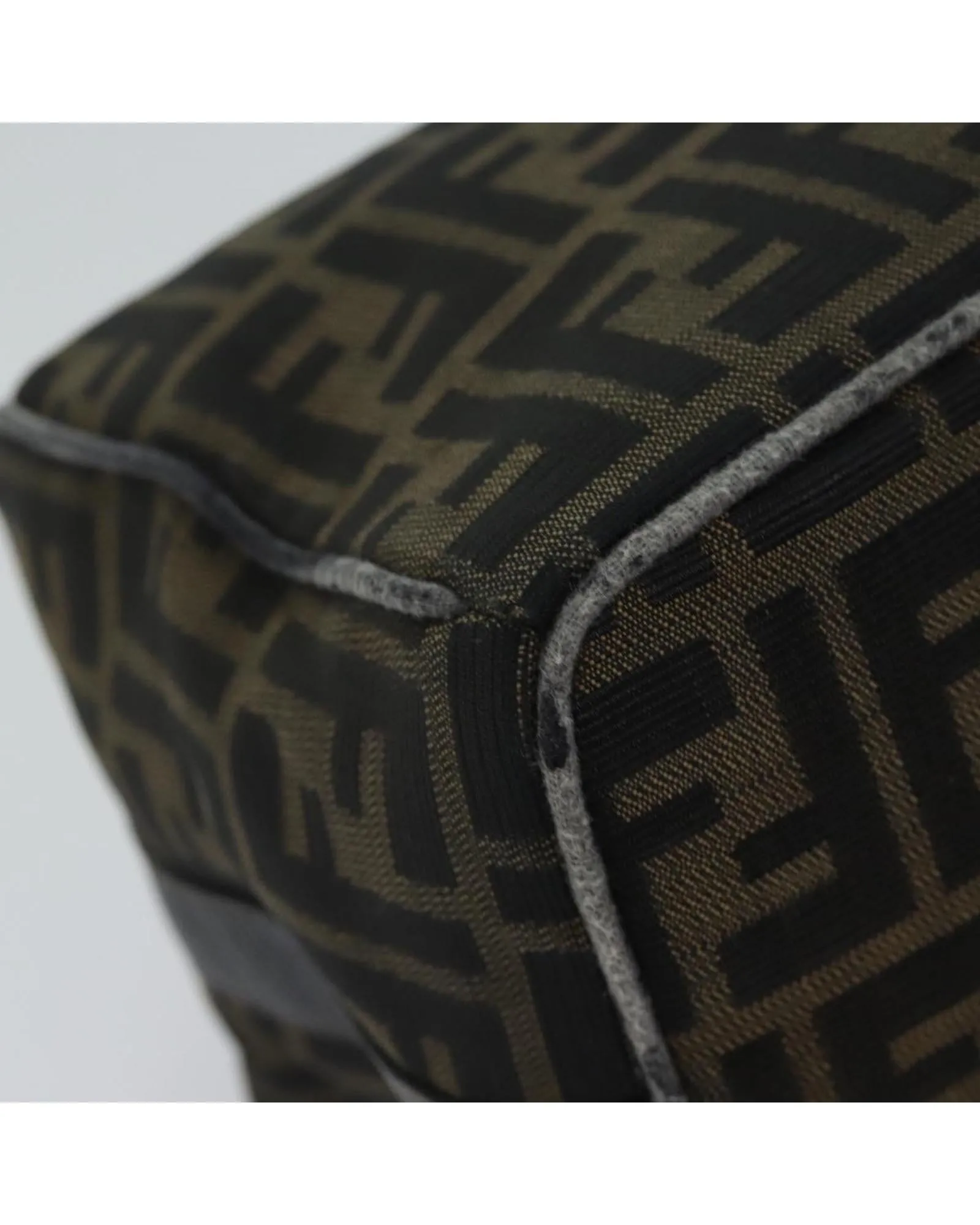 Canvas Vanity Hand Bag with FENDI Zucca Print Design