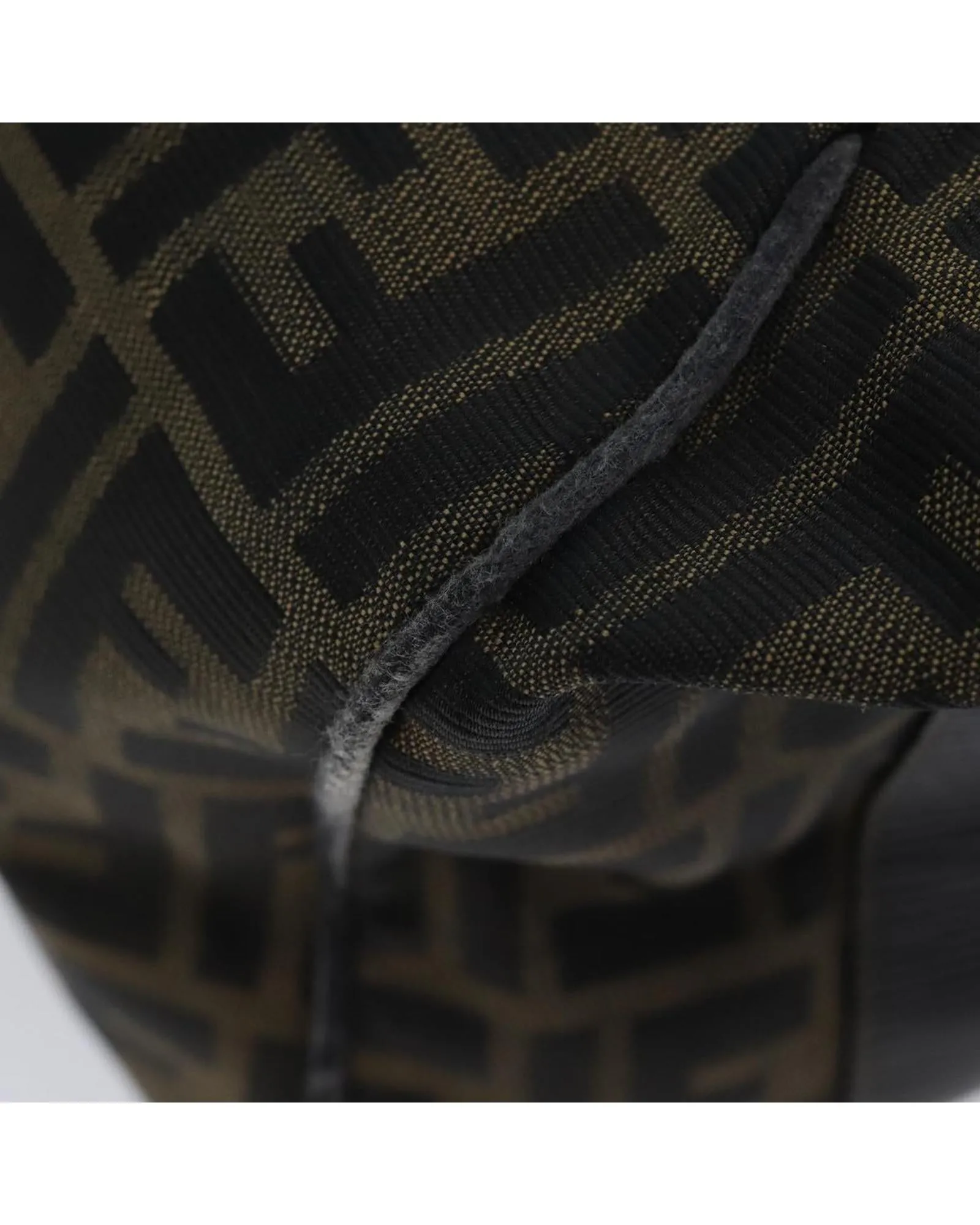 Canvas Vanity Hand Bag with FENDI Zucca Print Design