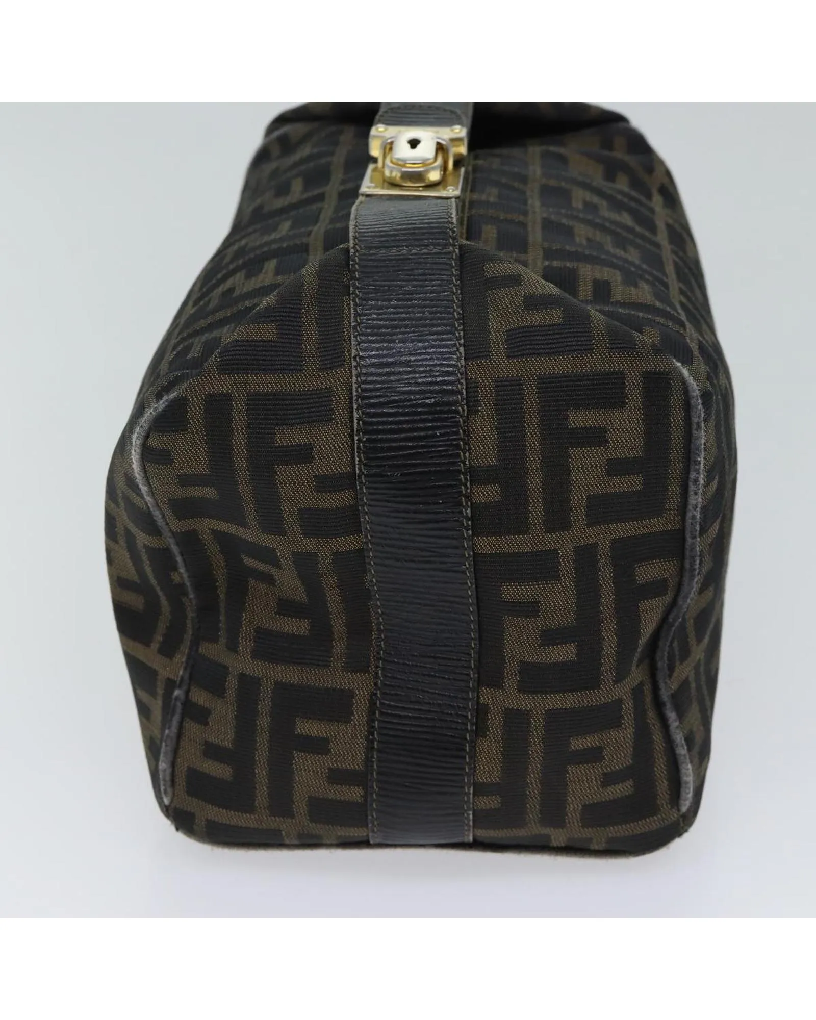 Canvas Vanity Hand Bag with FENDI Zucca Print Design