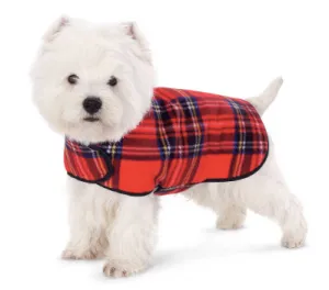 Doggie Styles Waterproof Reversible Fleece Lined Jacket, Red Plaid