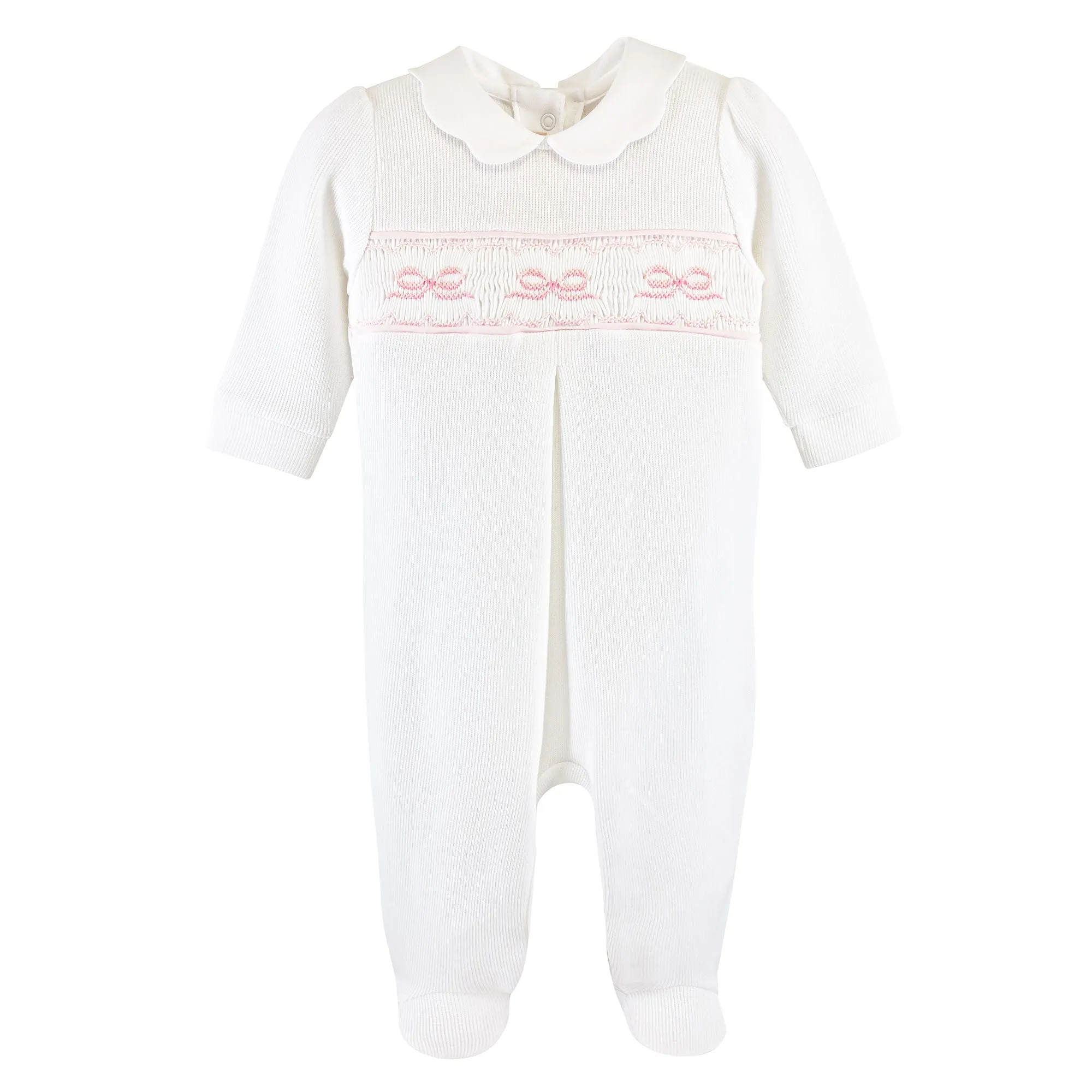 English Knot Smocked Footie