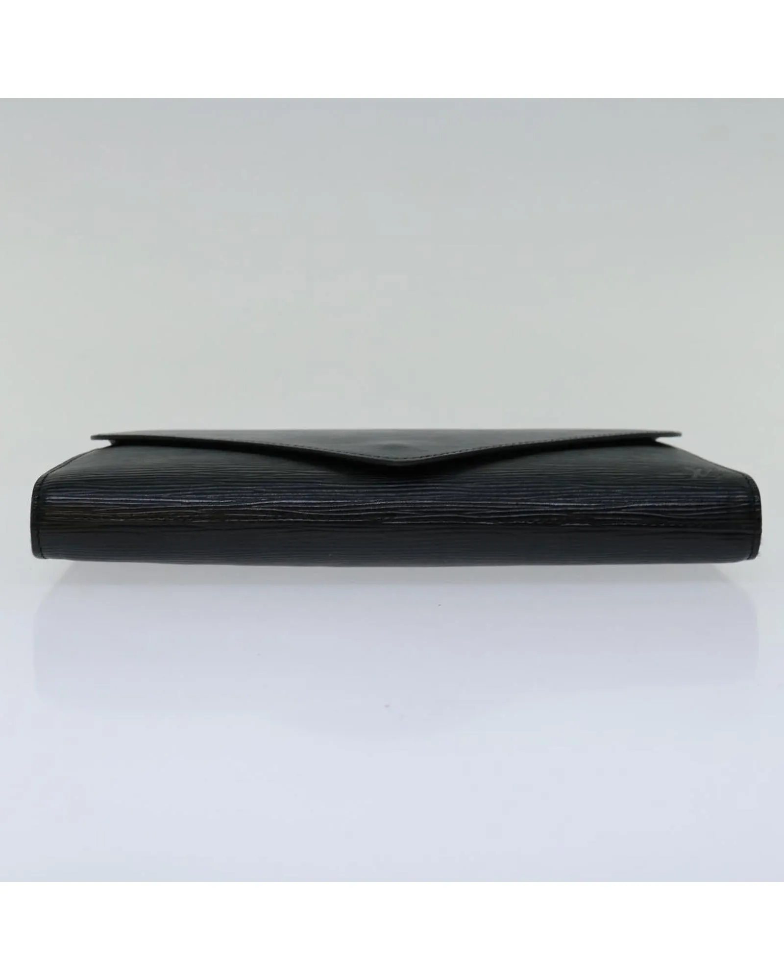 Epi Leather Art Deco Clutch Bag - Black