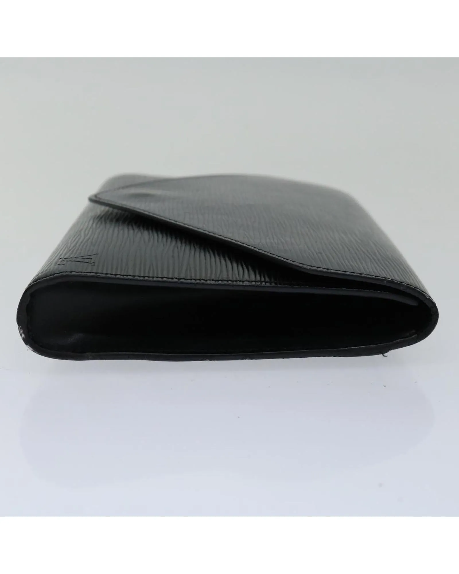 Epi Leather Art Deco Clutch Bag - Black