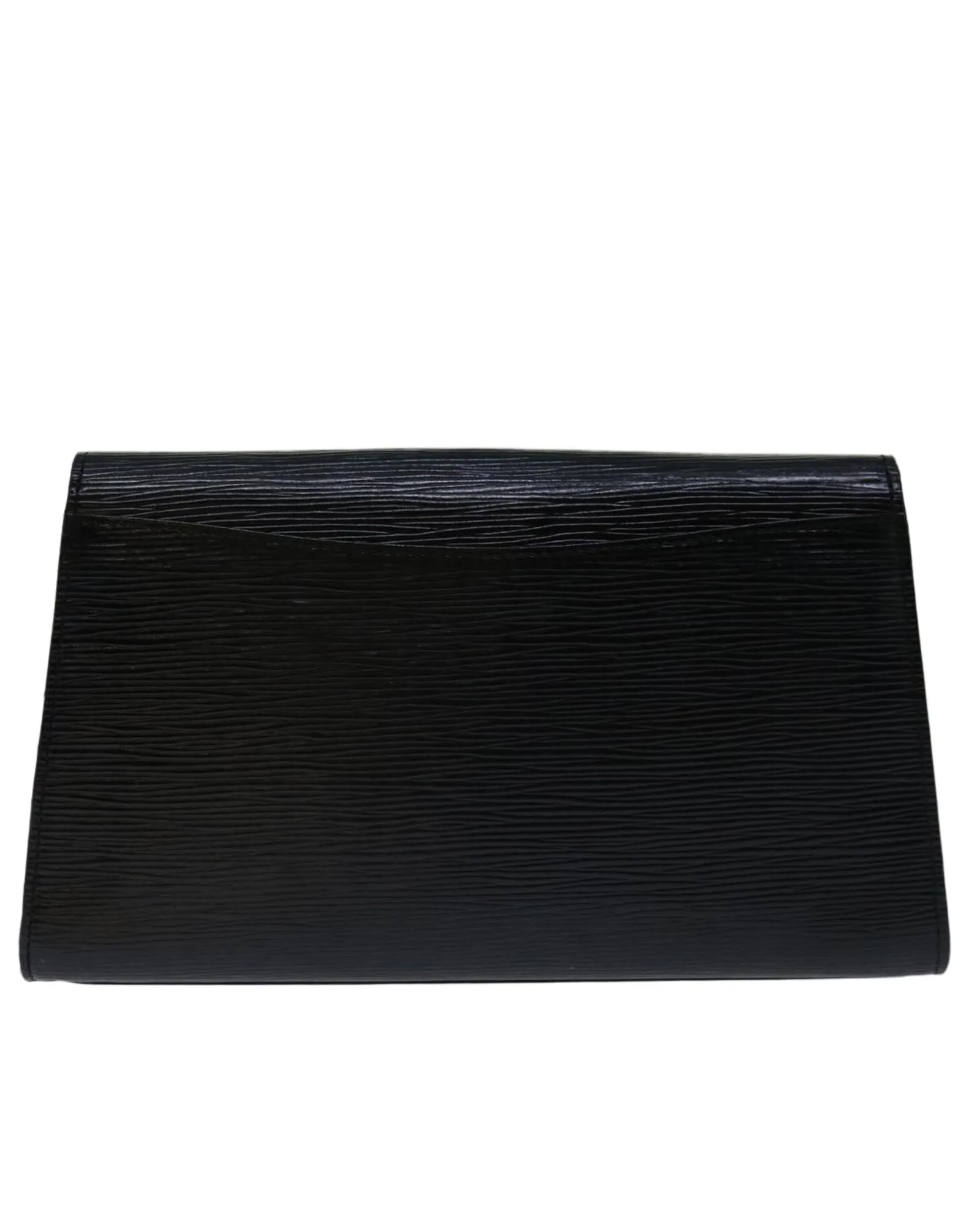Epi Leather Art Deco Clutch Bag - Black