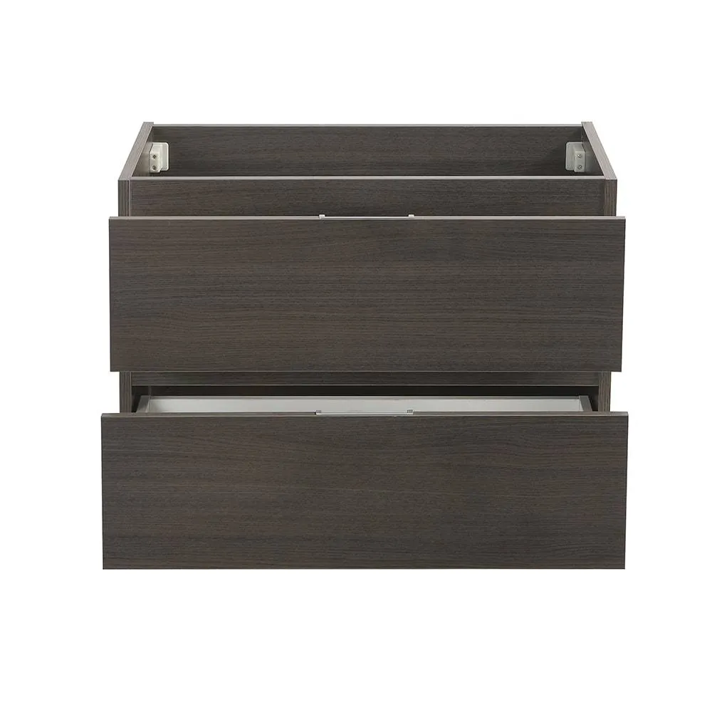 Fresca FCB8330GO Valencia 30" Gray Oak Wall Hung Modern Bathroom Cabinet