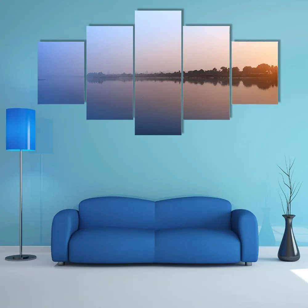 Ganga River Morning Canvas Wall Art