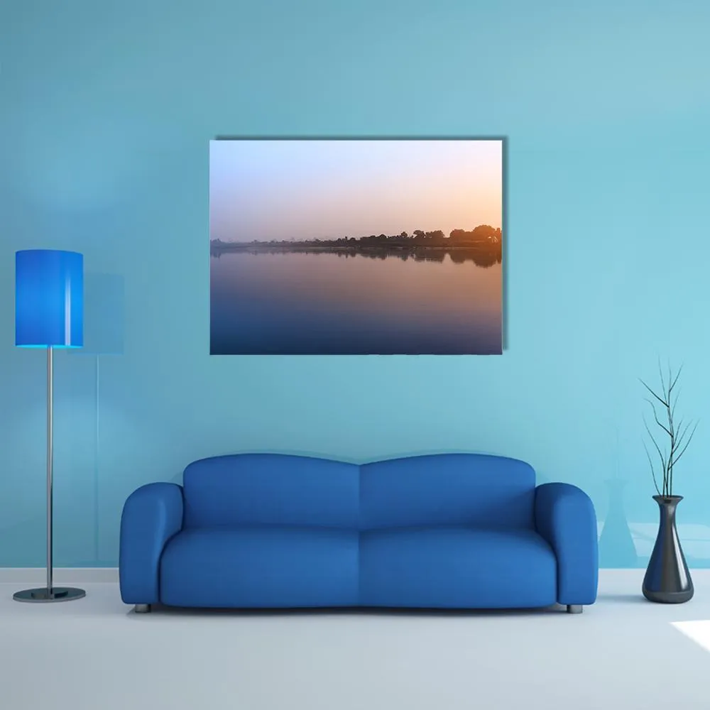 Ganga River Morning Canvas Wall Art