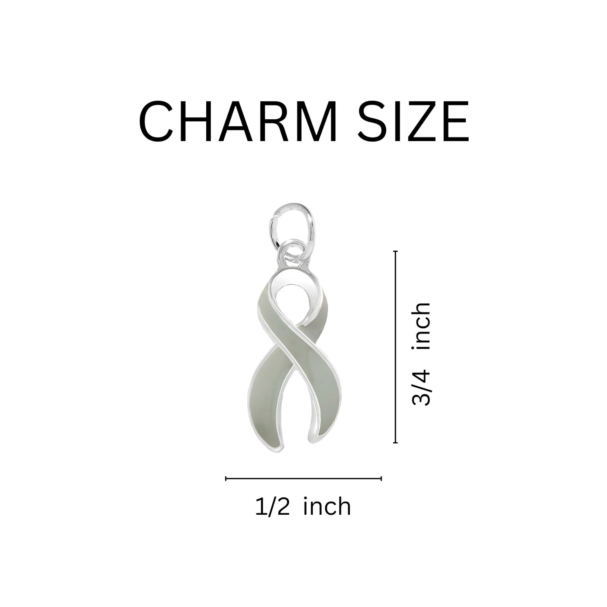 Gray Ribbon Hanging Earrings