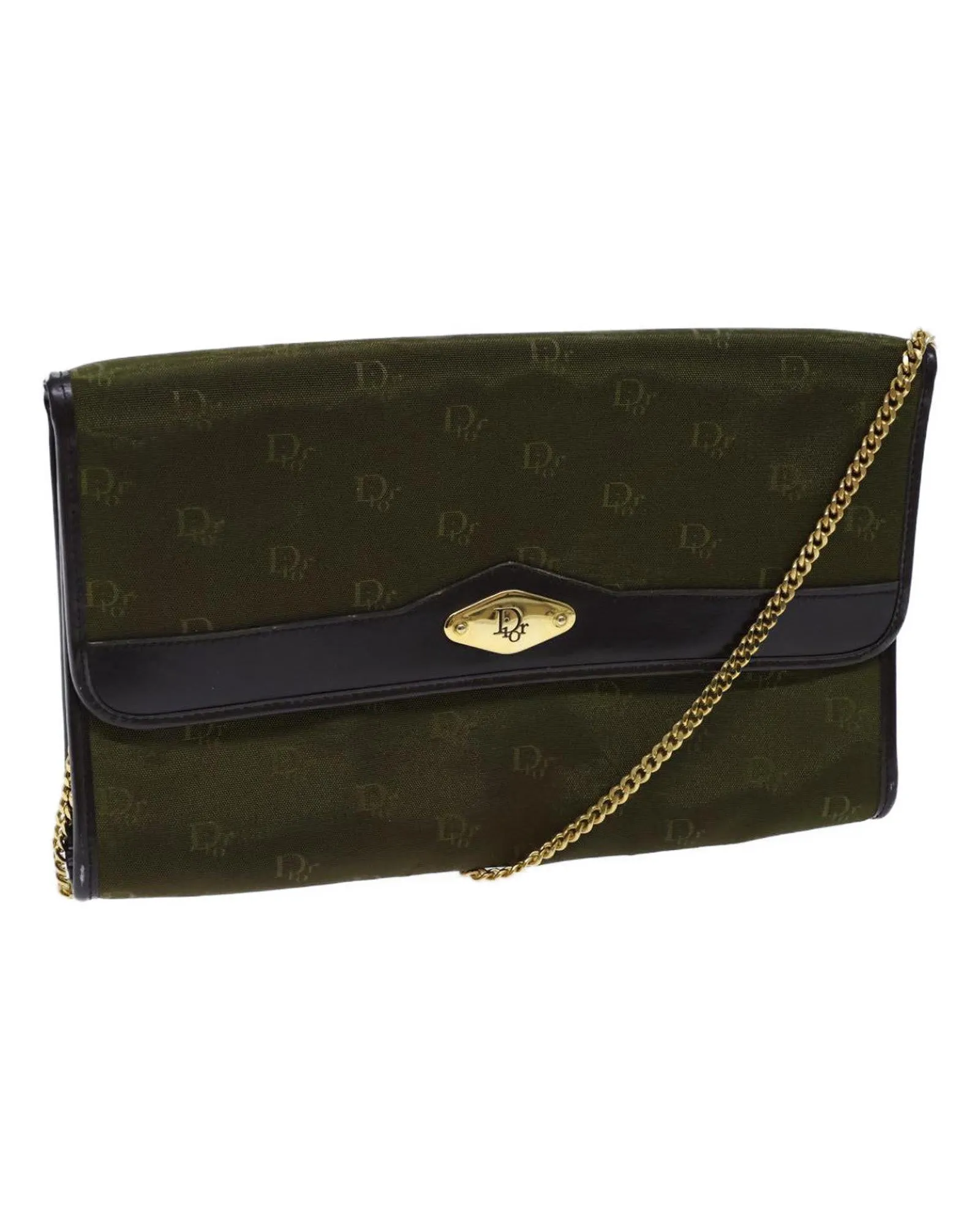 Green Nylon Chain Shoulder Bag by Christian Dior - Authentic & Pre-owned