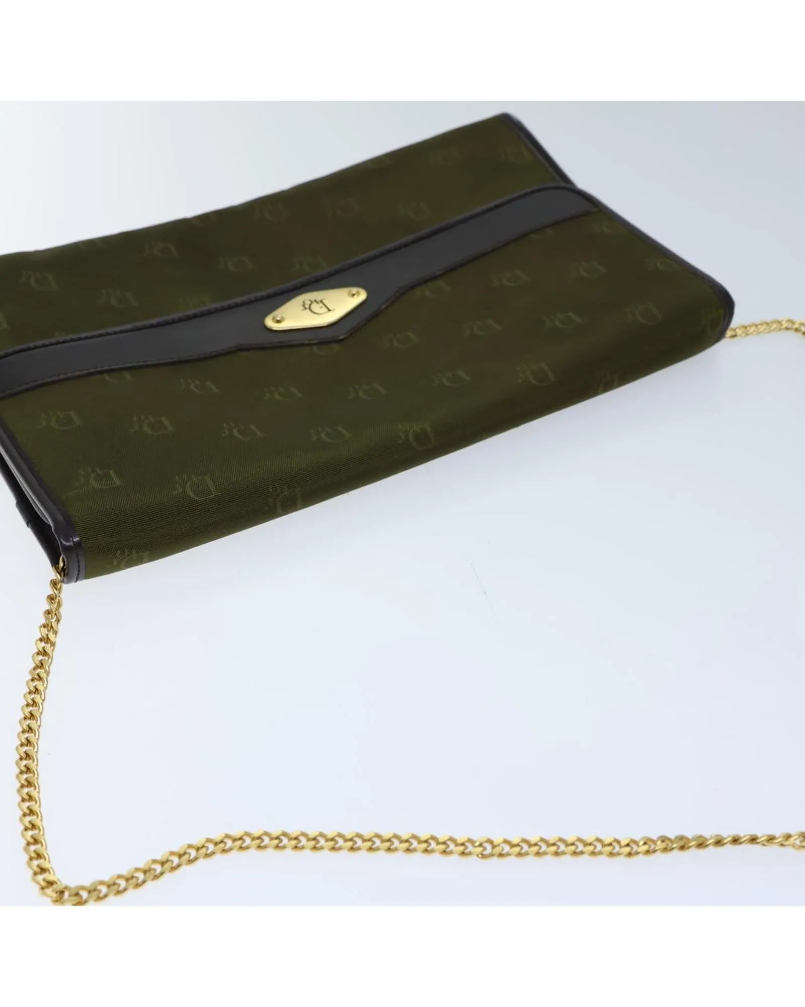 Green Nylon Chain Shoulder Bag by Christian Dior - Authentic & Pre-owned