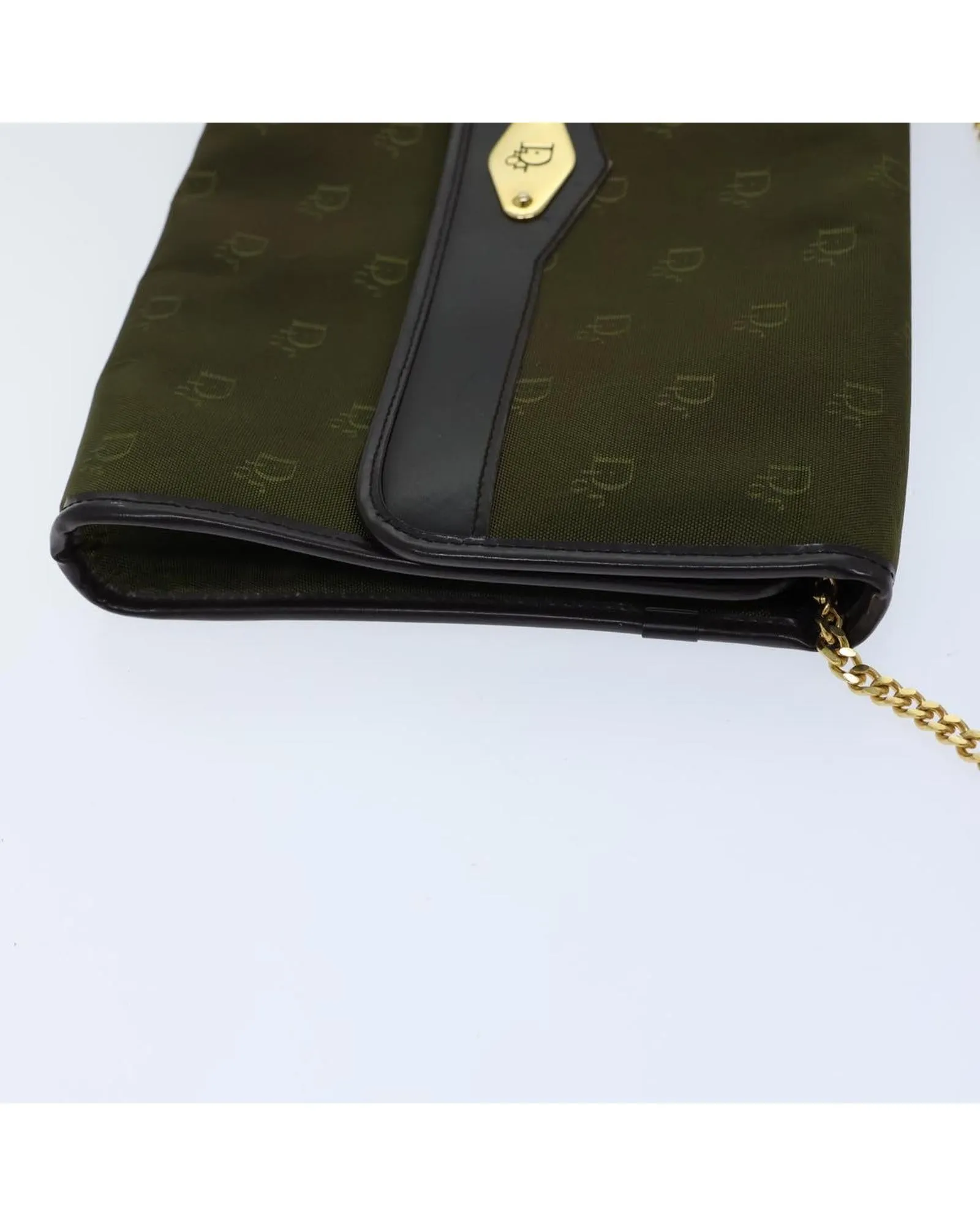 Green Nylon Chain Shoulder Bag by Christian Dior - Authentic & Pre-owned