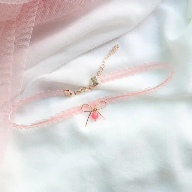 Harajuku Kawaii Pink Peach Choker (5 Styles)