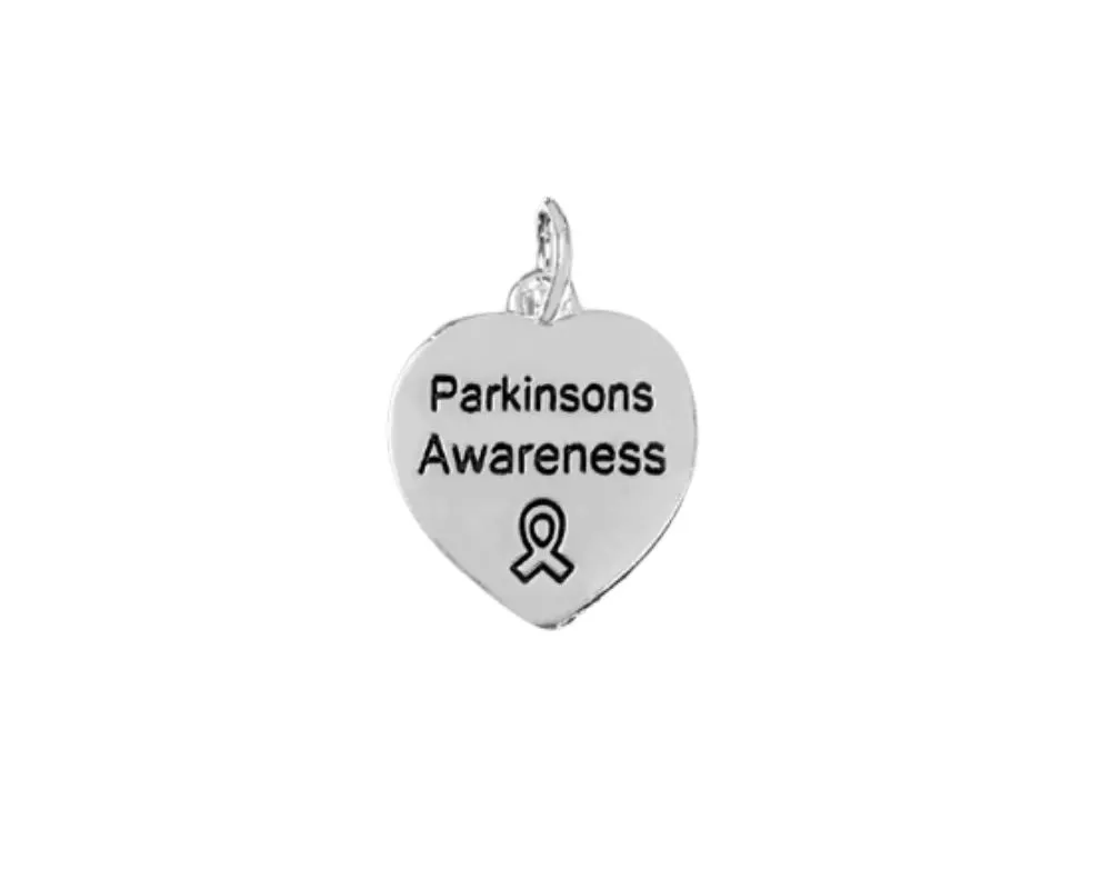 Heart Shaped Parkinson's Charms