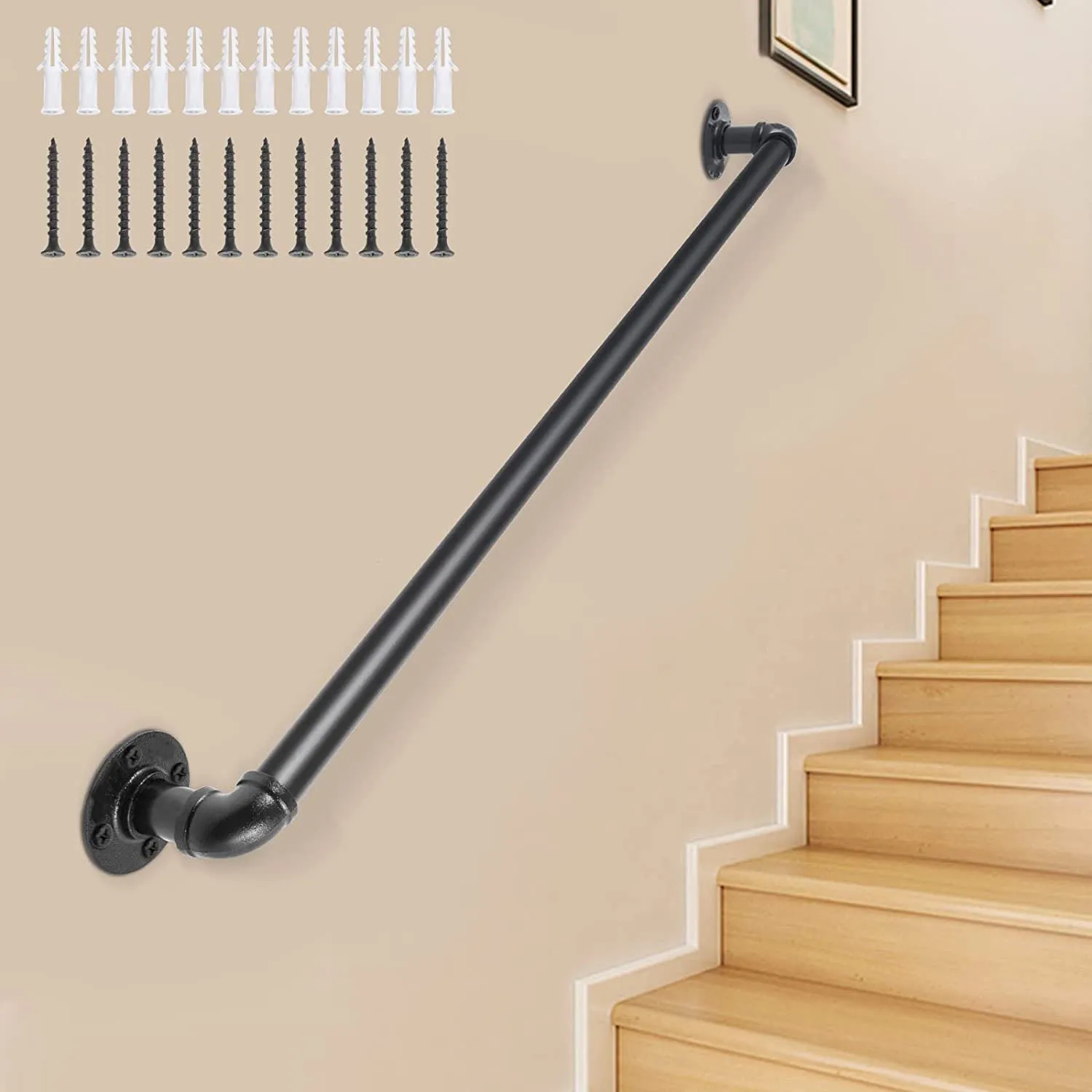 Industrial Pipe Stair Handrail-120CM