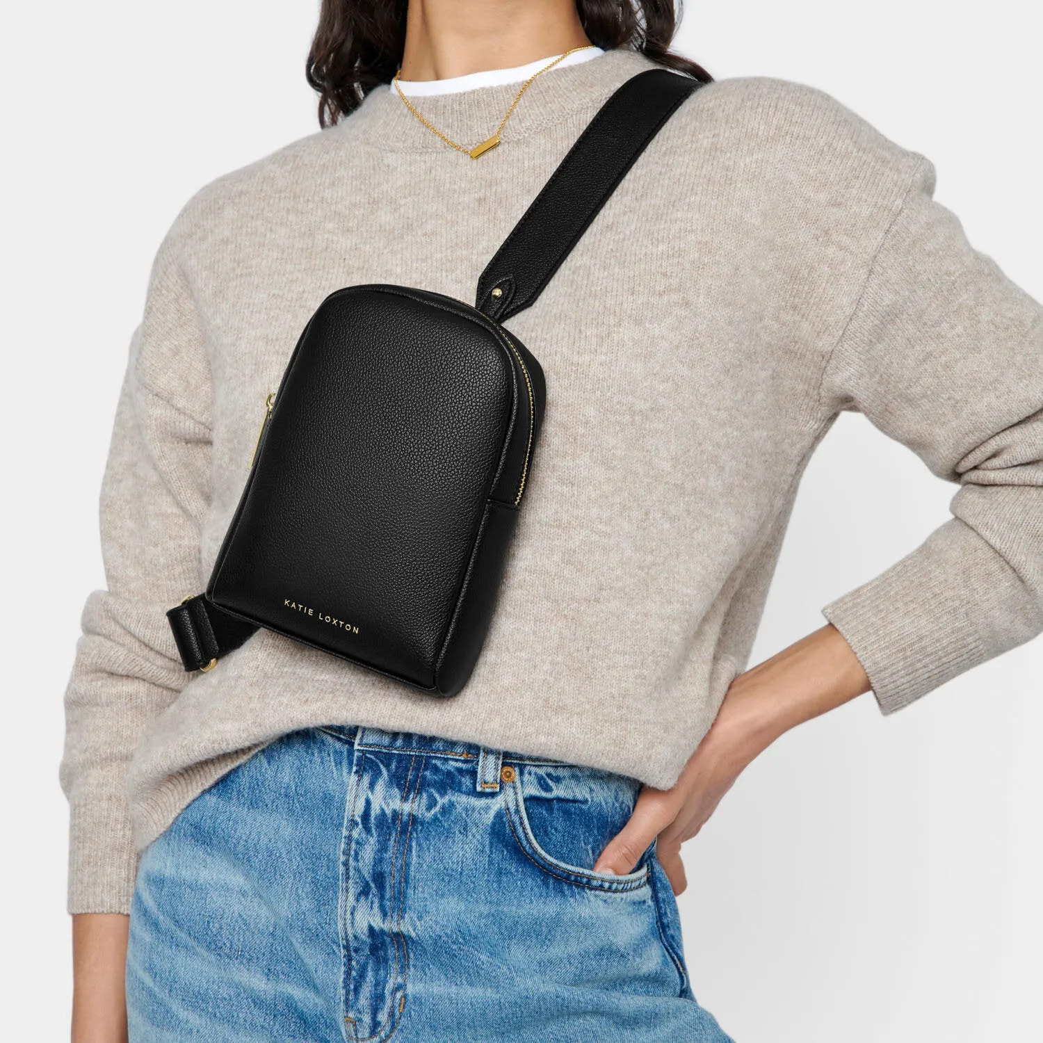 Katie Loxton 20cm Black Kaite Sling Bag