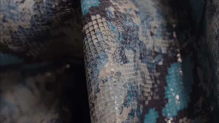 Kenya Python Foil Cowhide