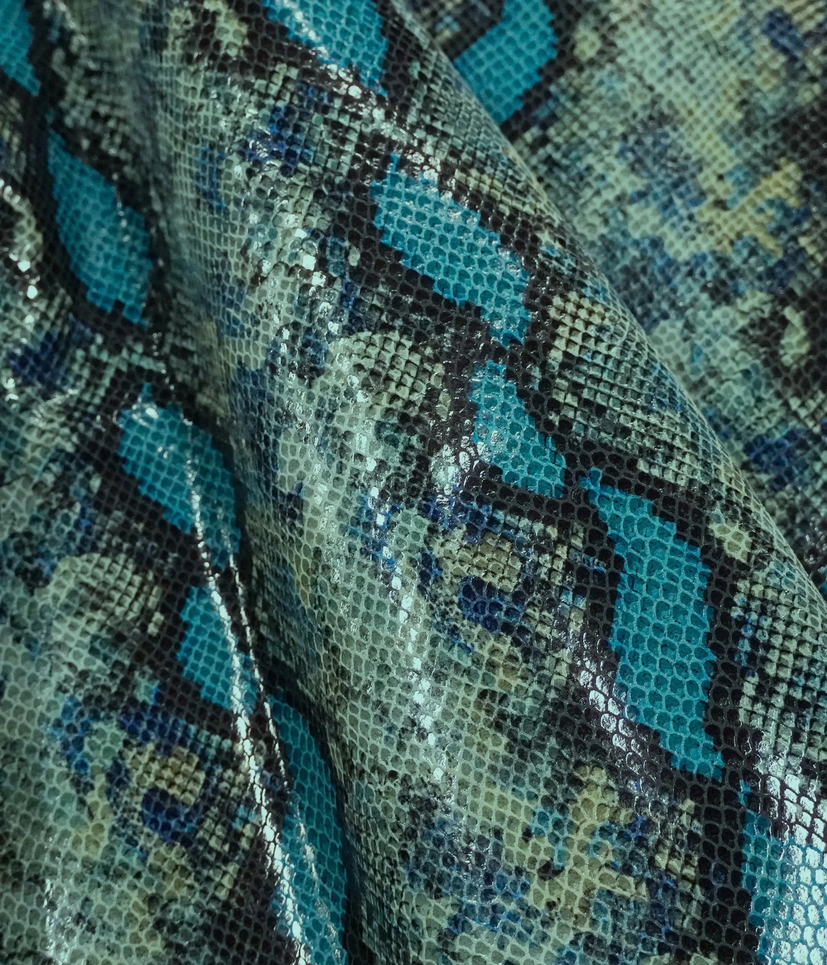 Kenya Python Foil Cowhide