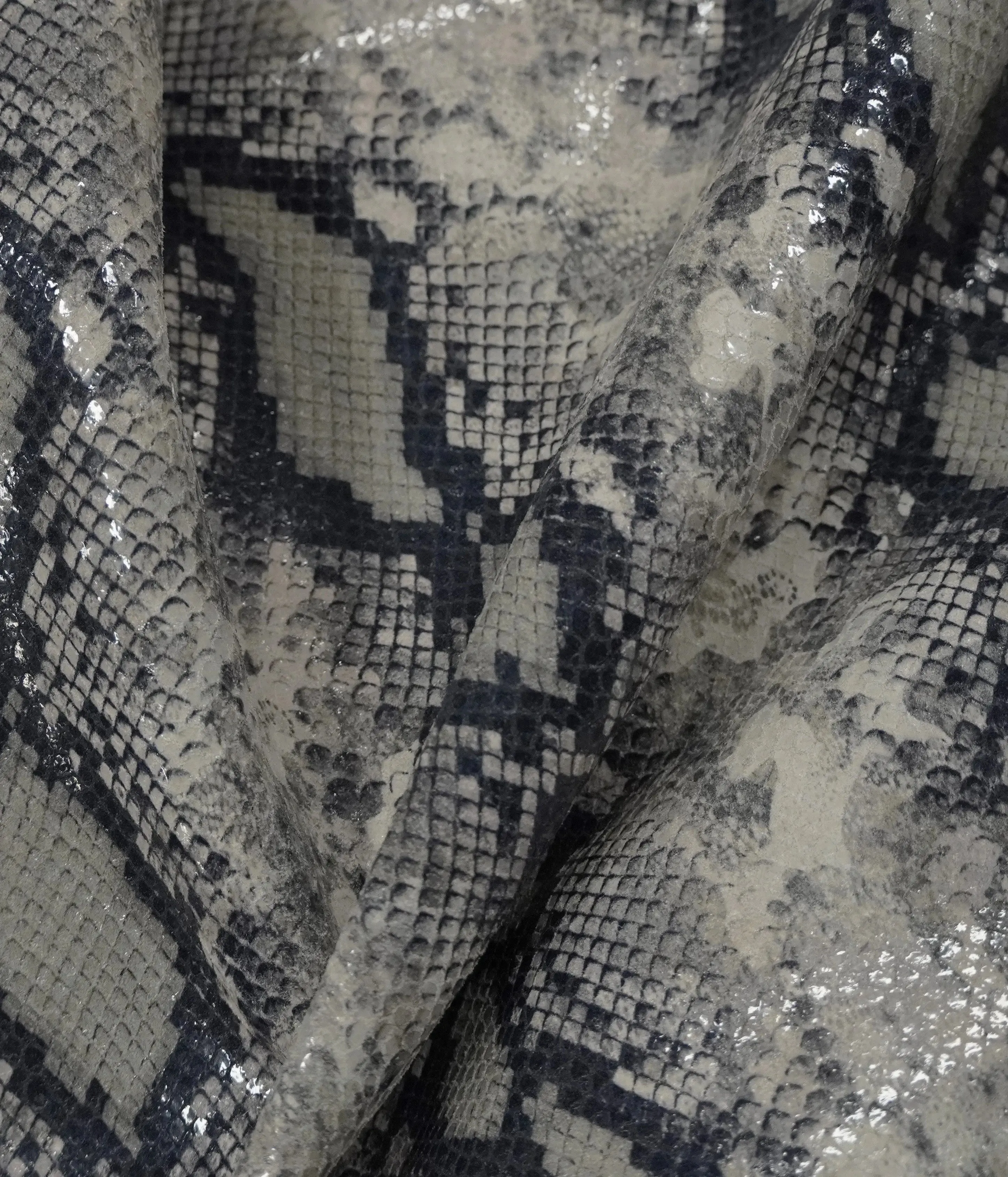 Kenya Python Foil Cowhide