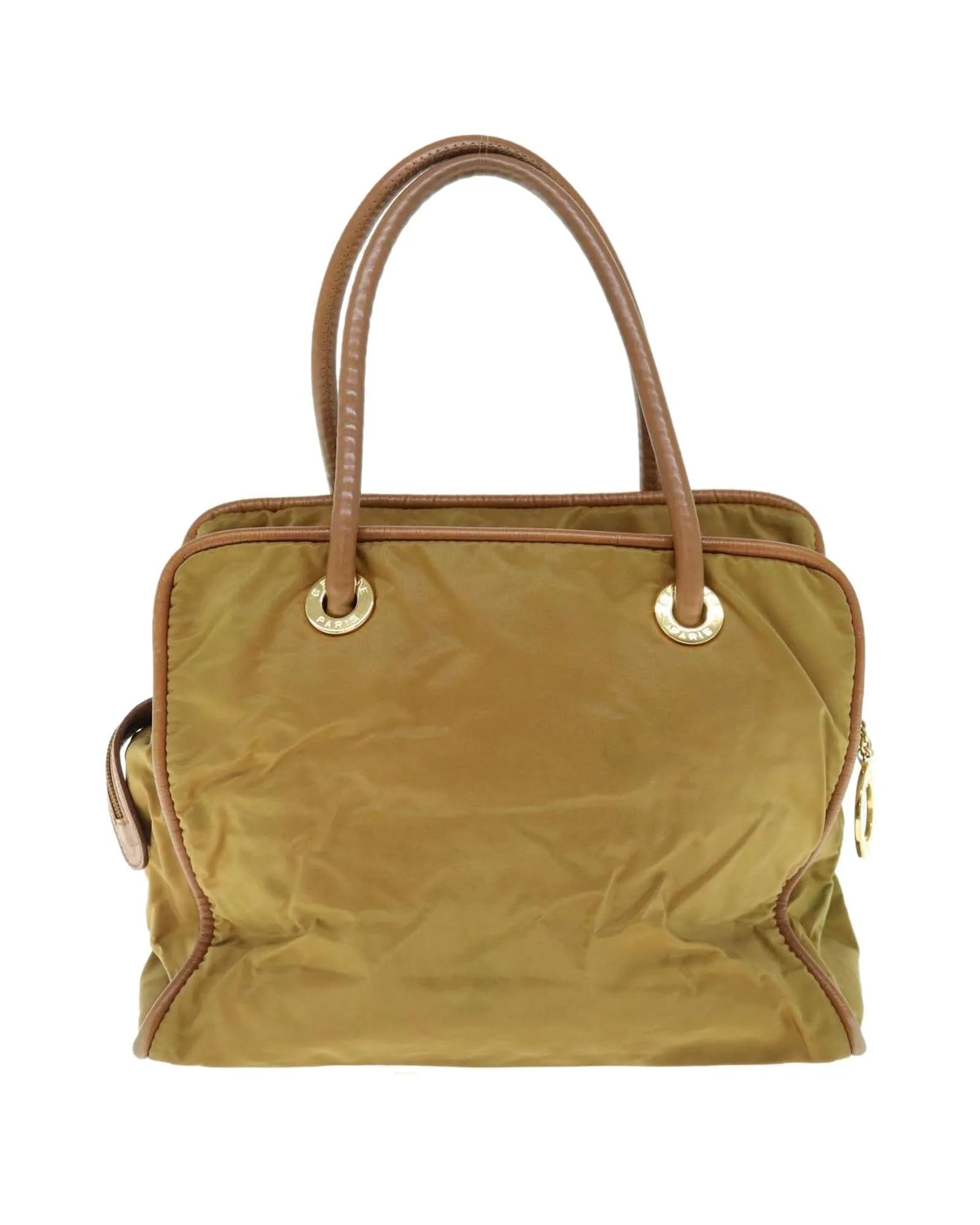 Khaki Nylon Hand Bag by Celine - Authentic