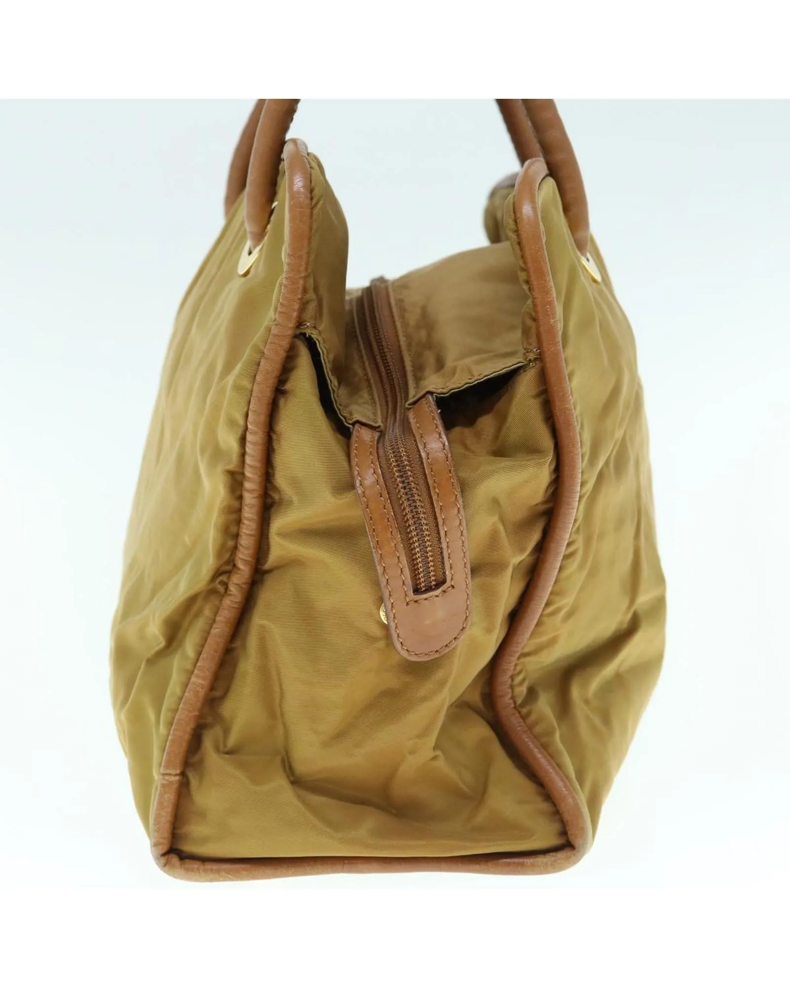 Khaki Nylon Hand Bag by Celine - Authentic