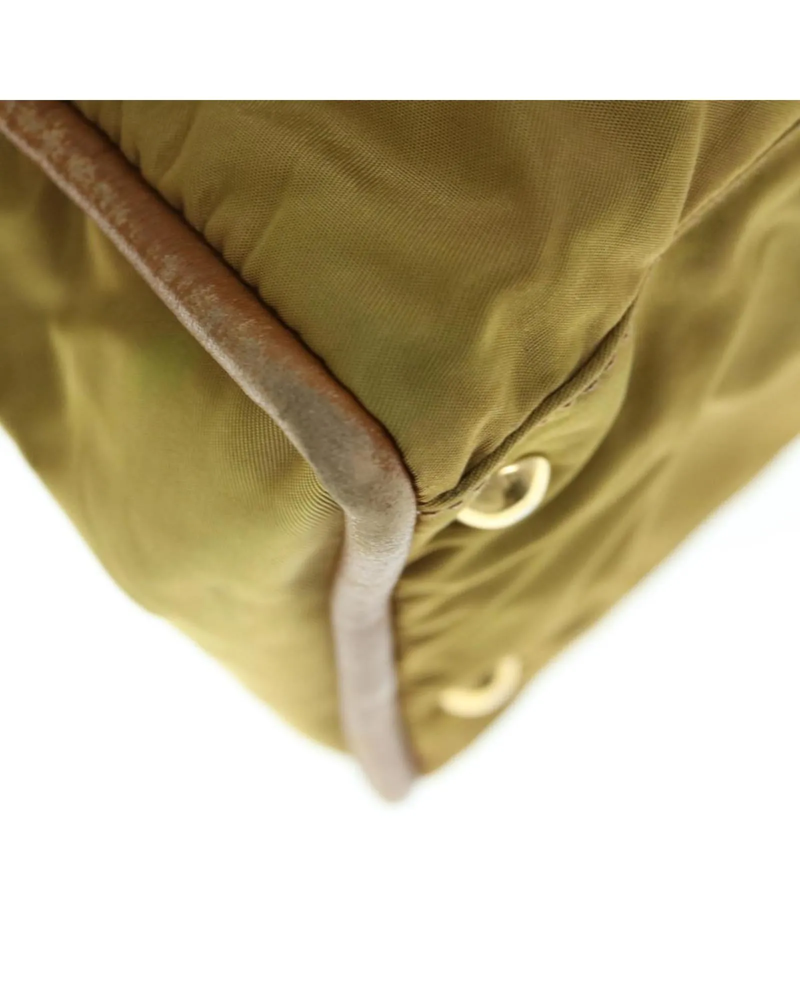 Khaki Nylon Hand Bag by Celine - Authentic