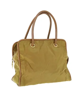 Khaki Nylon Hand Bag by Celine - Authentic