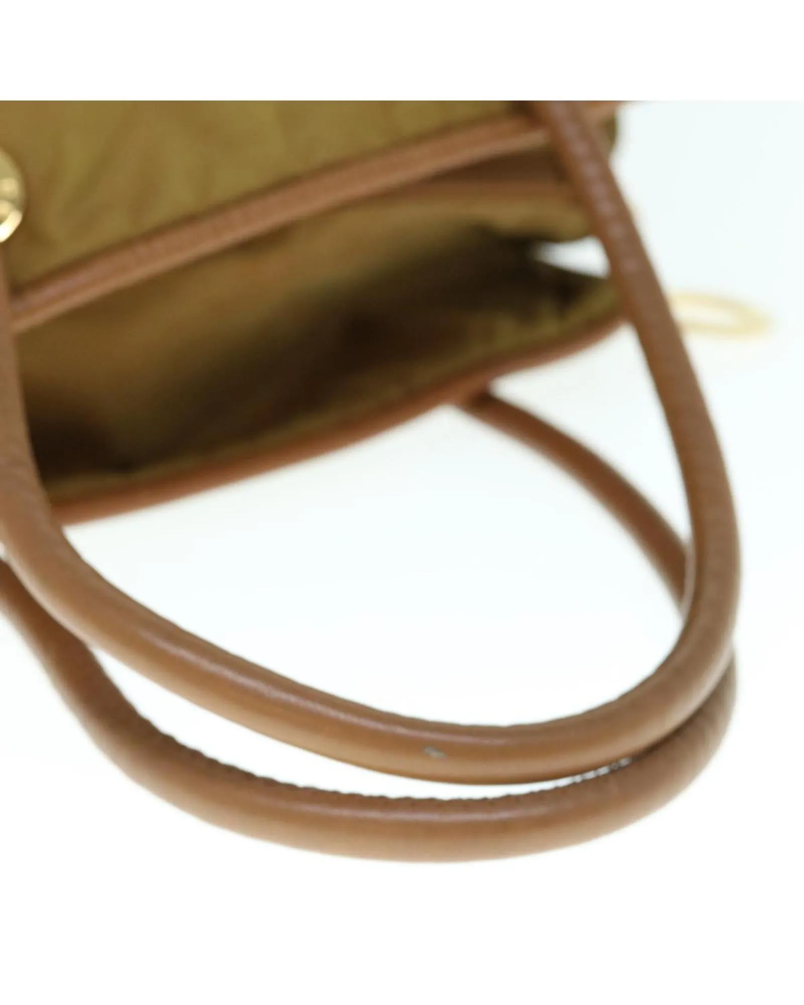 Khaki Nylon Hand Bag by Celine - Authentic