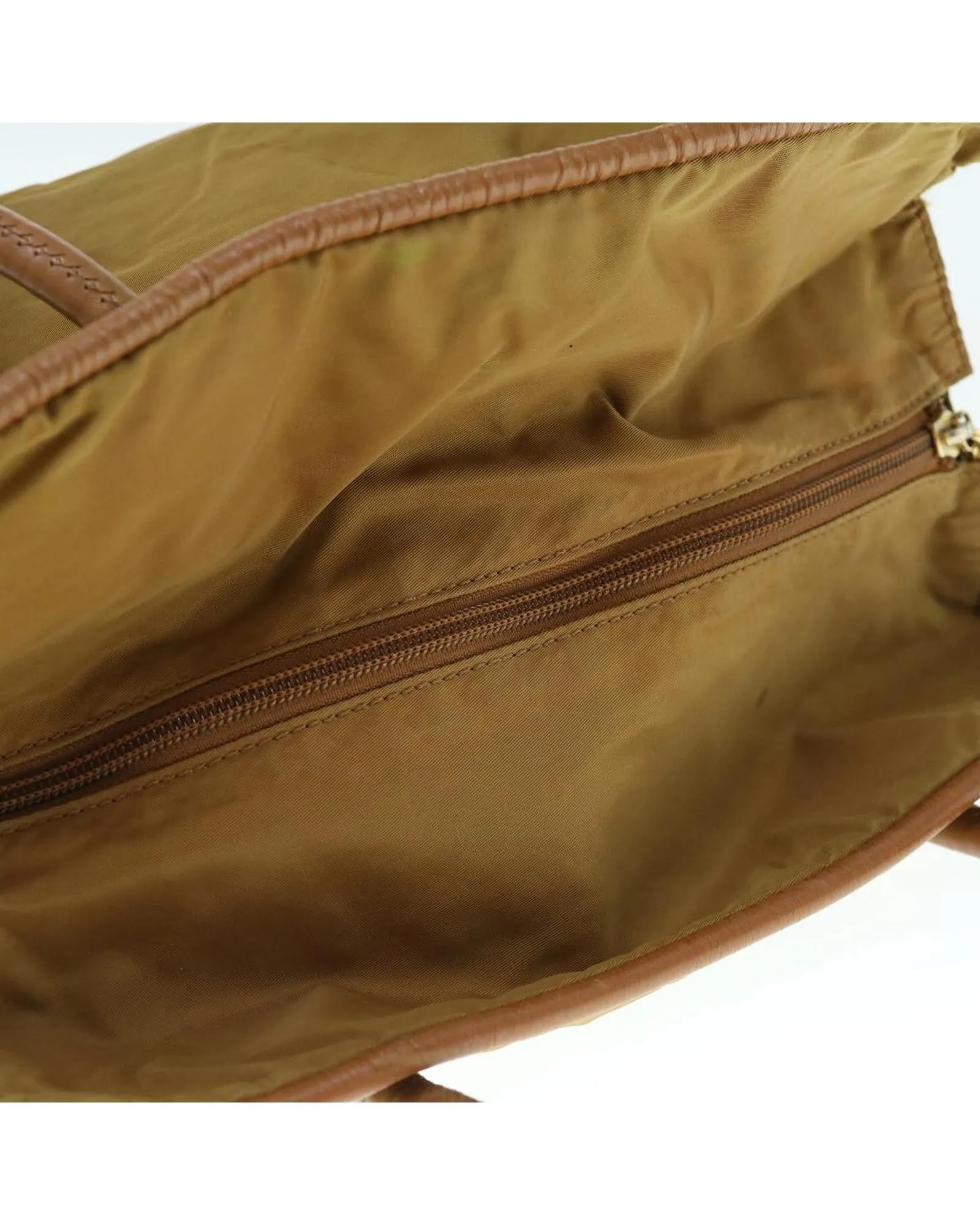 Khaki Nylon Hand Bag by Celine - Authentic