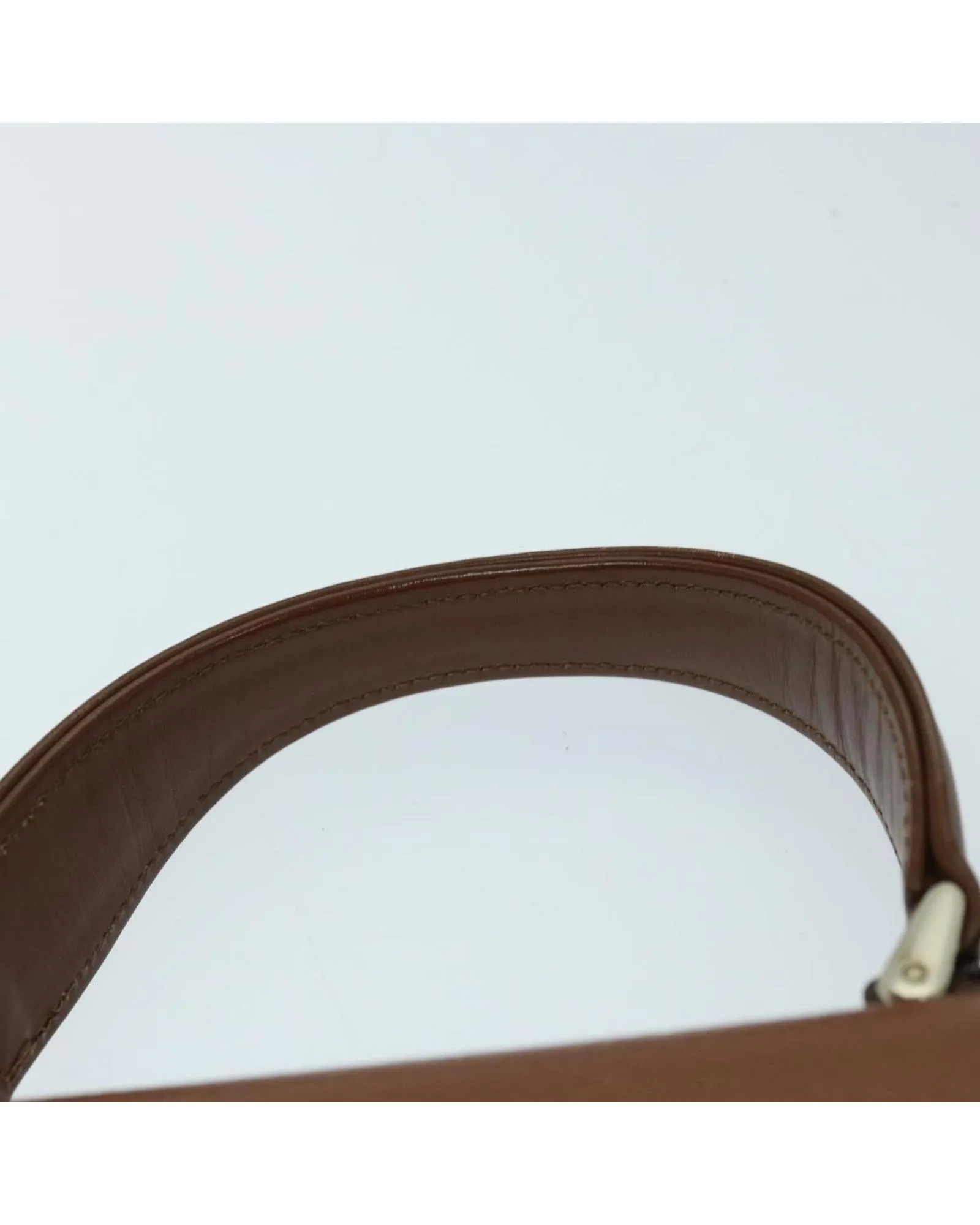 Leather 2-Way Hand Bag in Brown