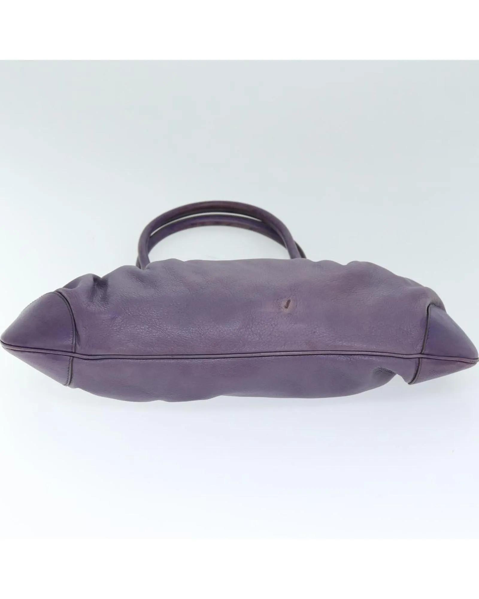 Leather Gancini Hand Bag in Purple by Salvatore Ferragamo