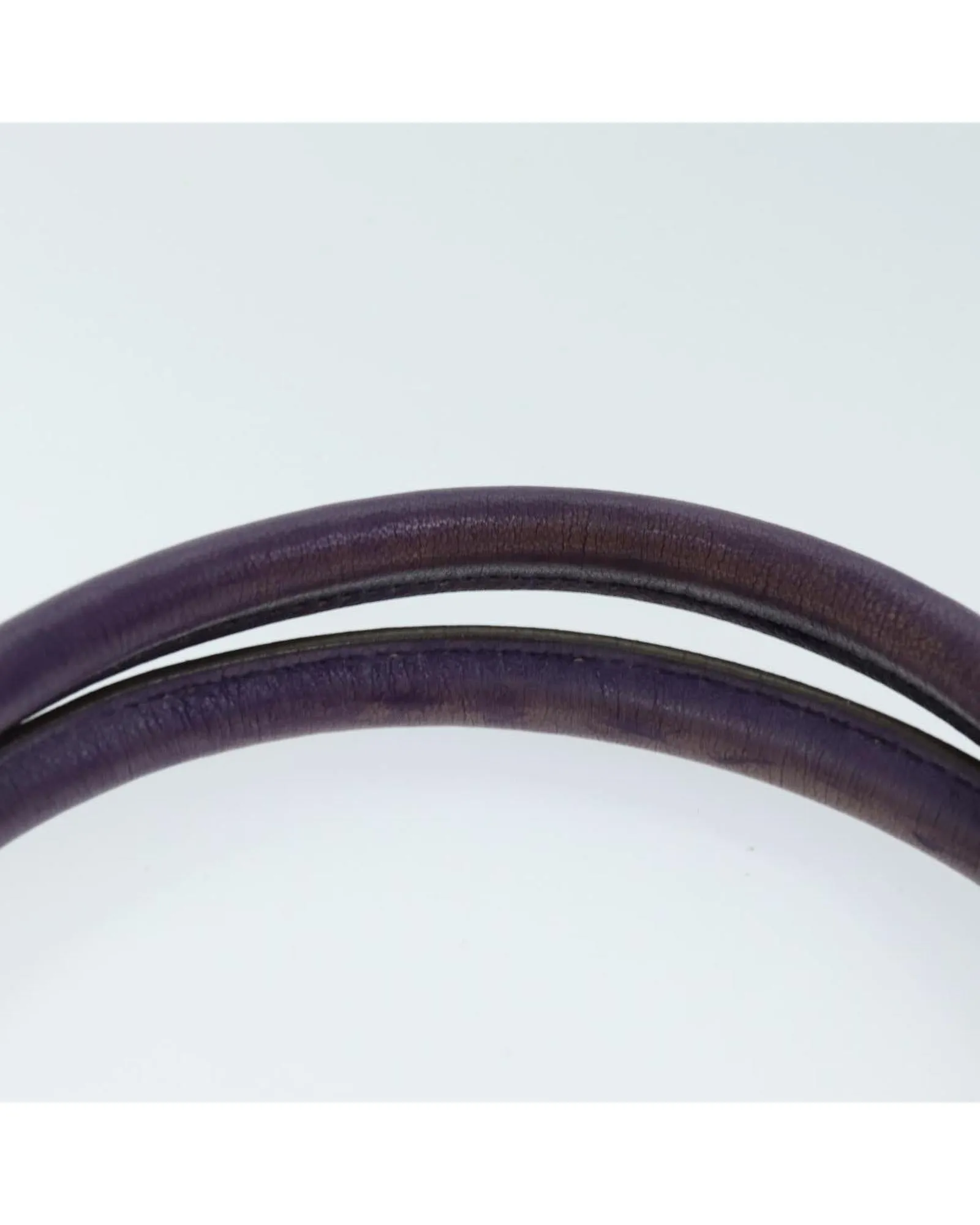 Leather Gancini Hand Bag in Purple by Salvatore Ferragamo