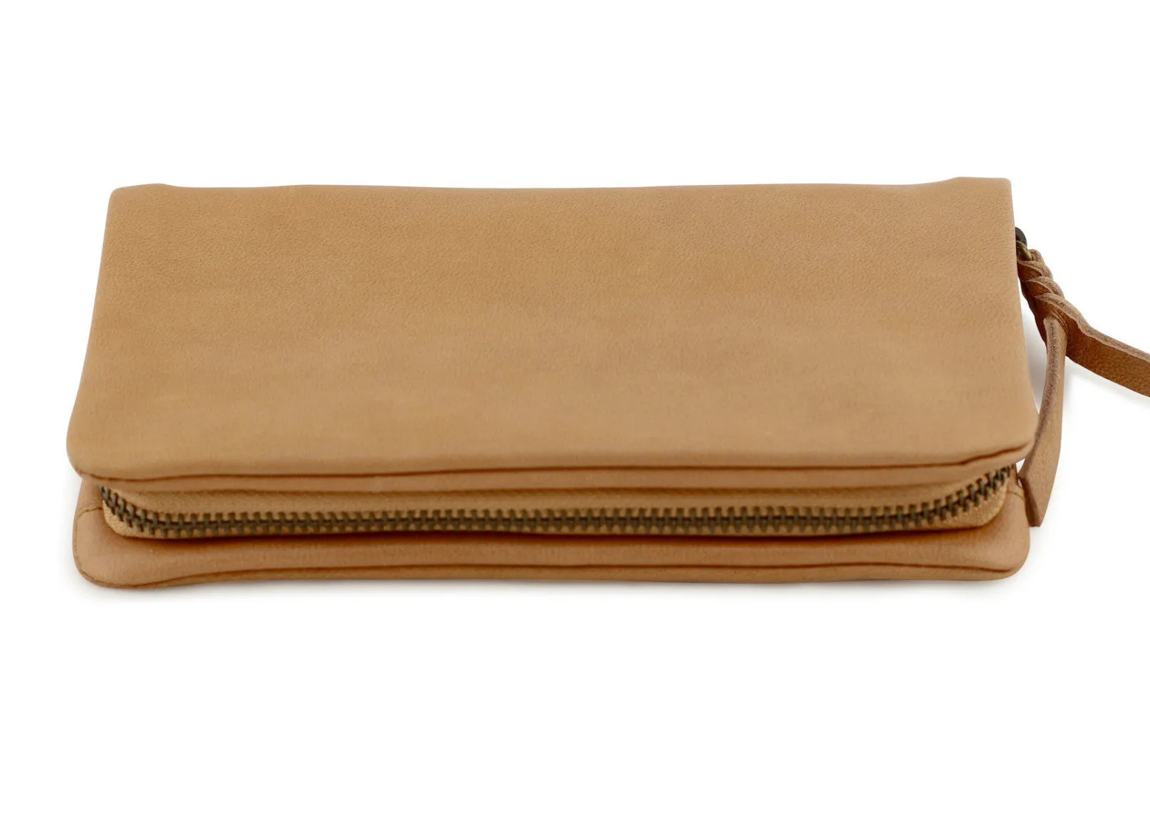 LEATHER PURSE IN TAN