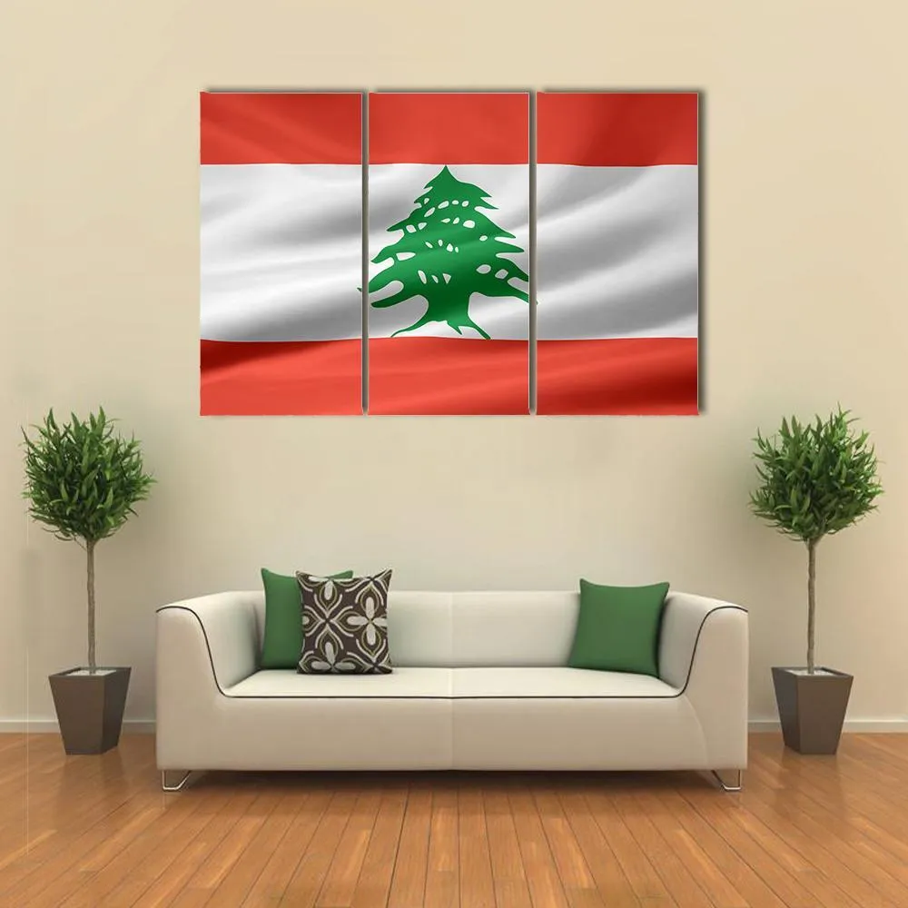 Lebanon Flag Canvas Wall Art