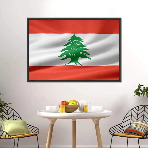 Lebanon Flag Canvas Wall Art